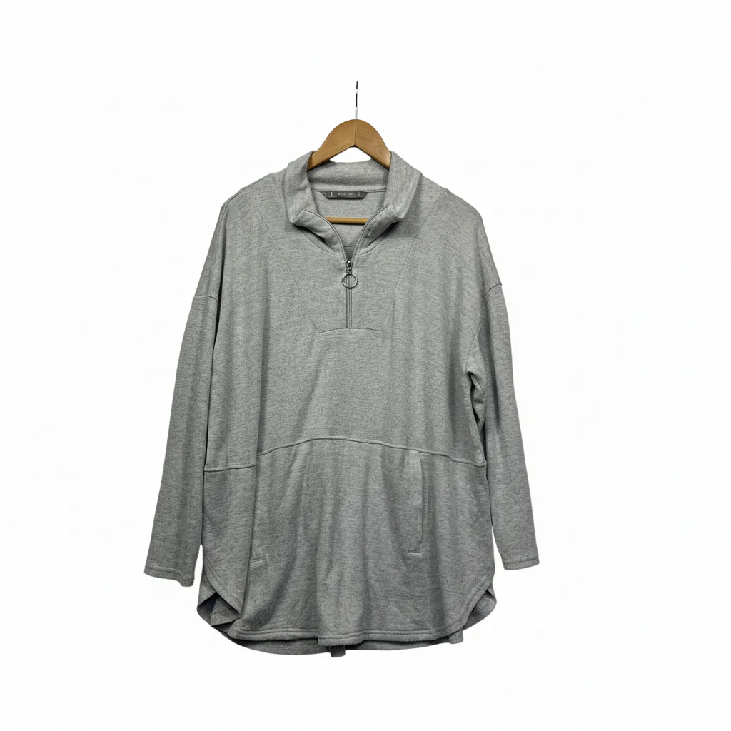 Katies Grey Long Sleeve Knit Top - Size L