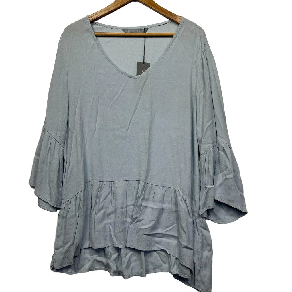 Katies Blue Tiered Top - Size 18