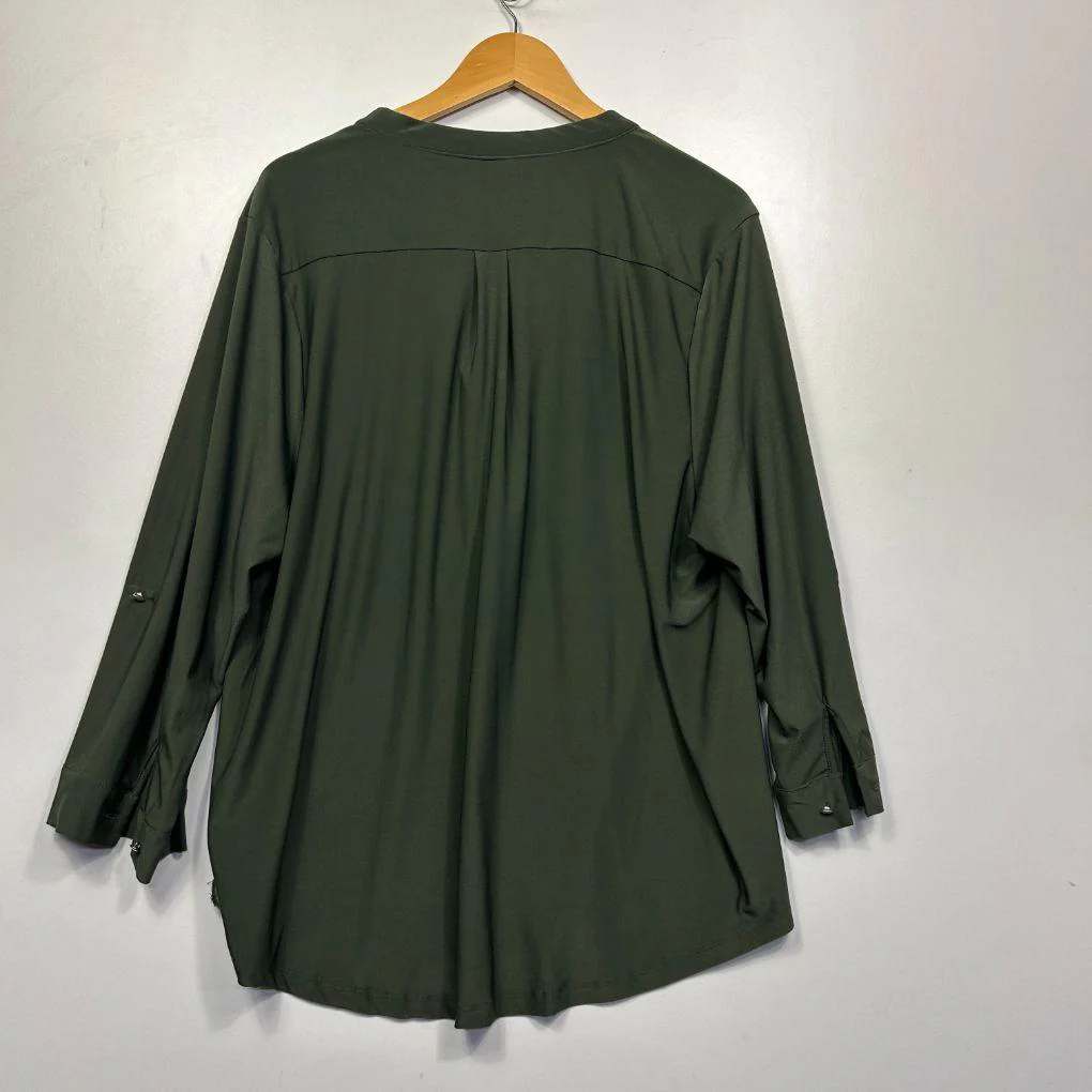 Katies Olive Blouse - Size 2XL - Image 5