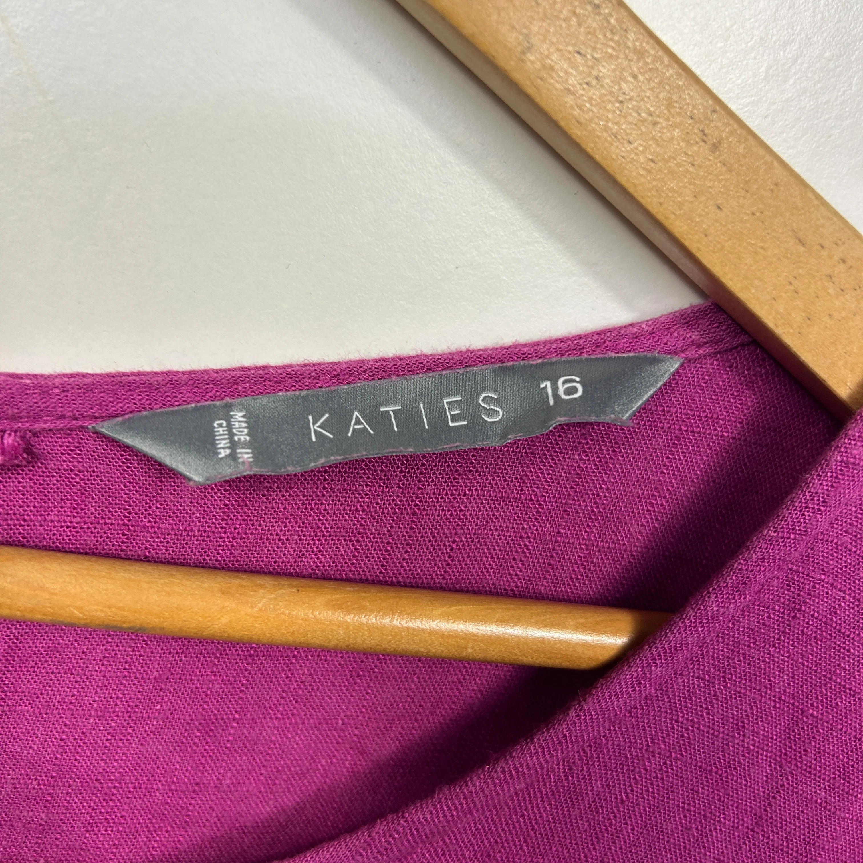 Katies Pink Linen Blend Top - Size 16 - Image 2