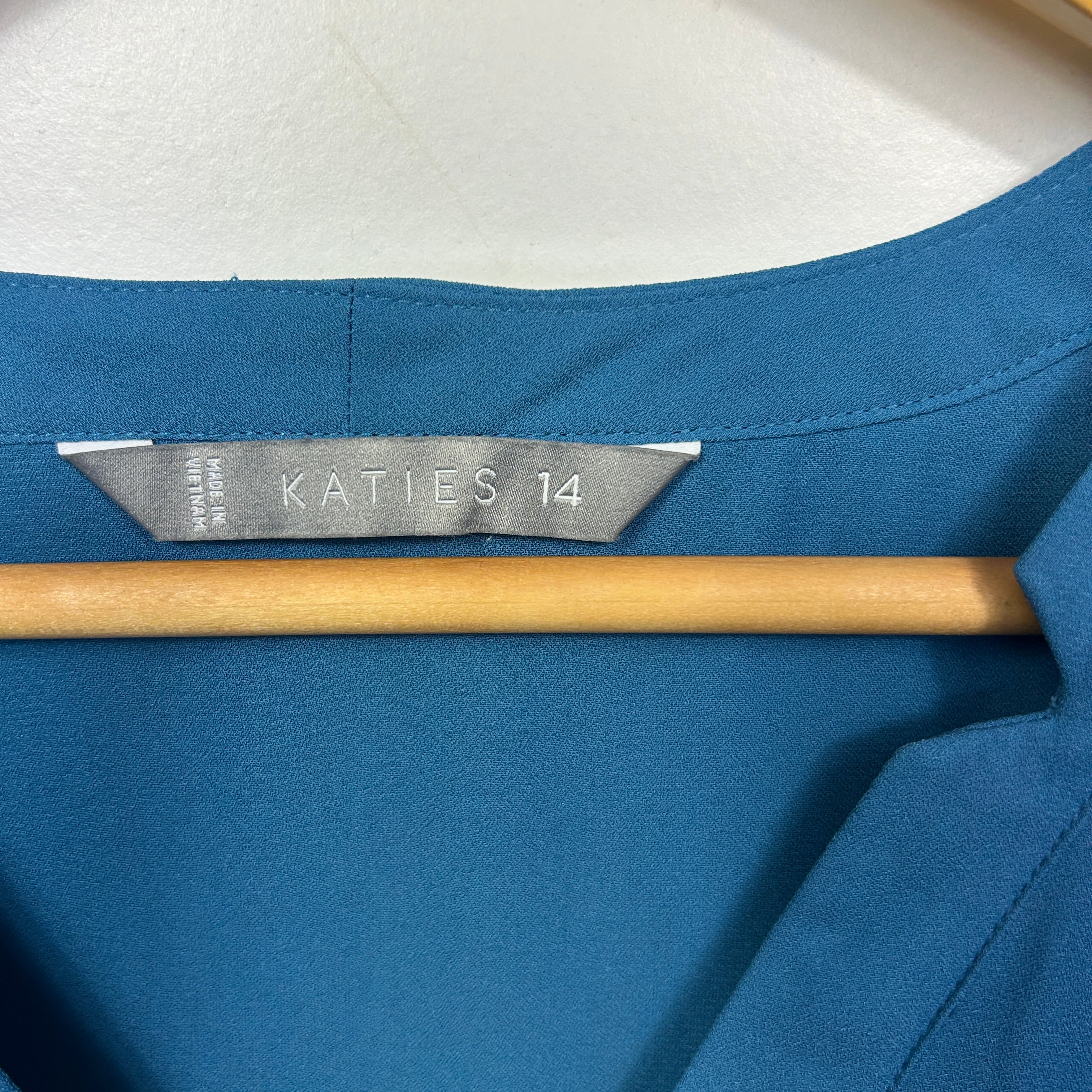 Katies Teal Blue Shirt - Size 14 - Image 3