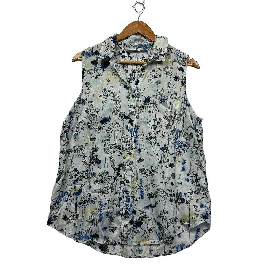 Katies White Multicolour Cotton Top - Size 16