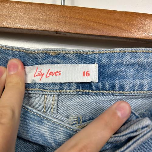 Lily Loves Distressed Denim Shorts - Size 16 - Image 2