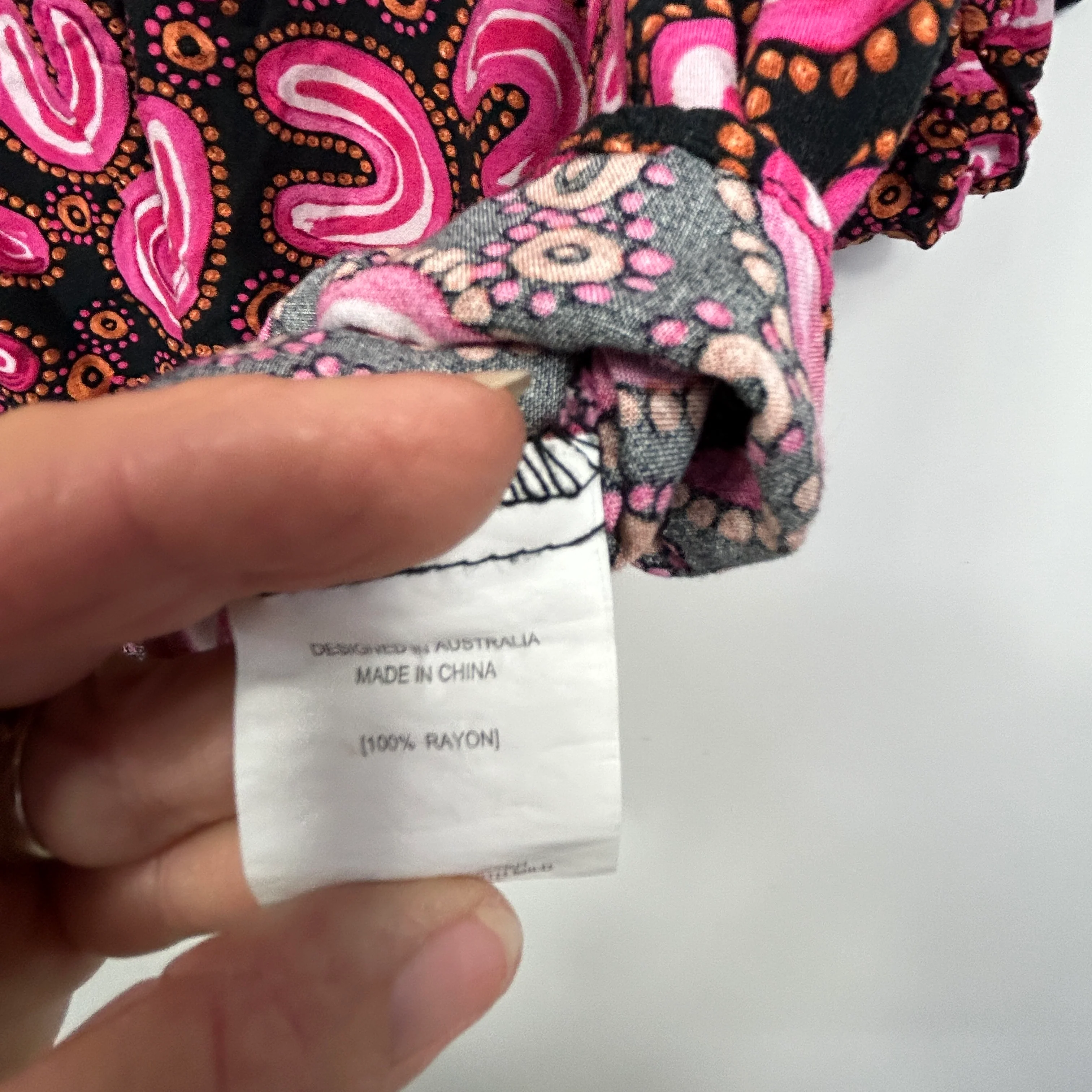 Little Party Dress Pink Paisley Top - Size 14 - Image 3