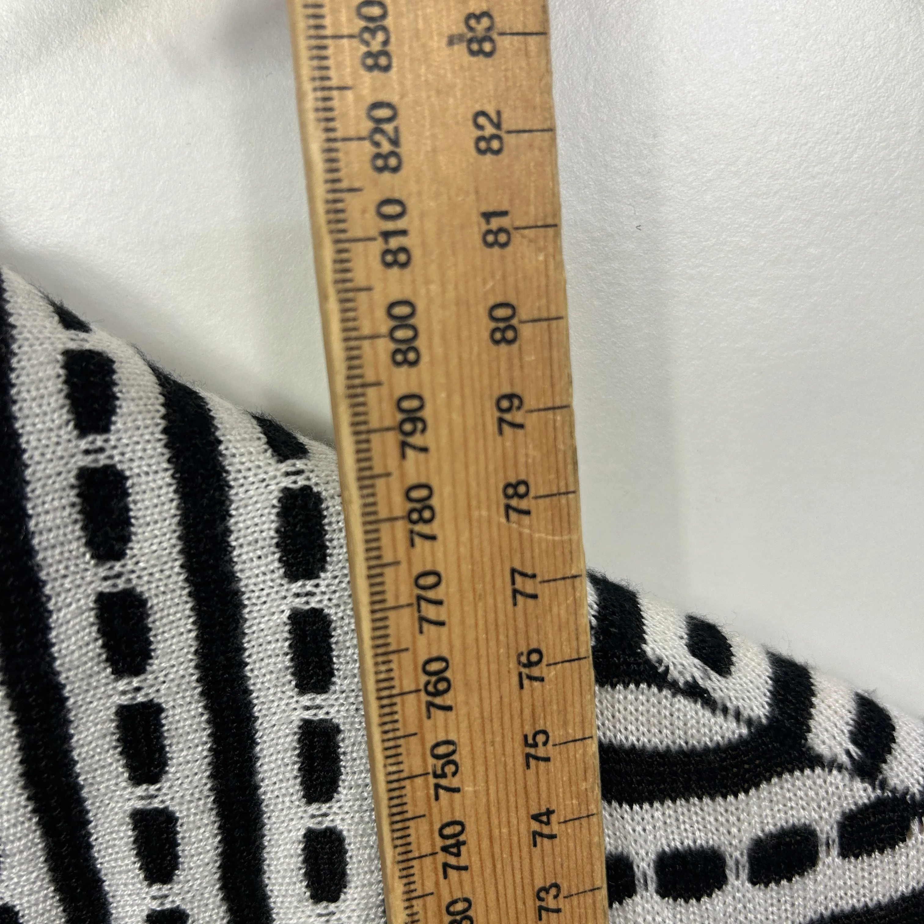 Liz Jordan Black and White Striped Cardigan - Size L - Image 7