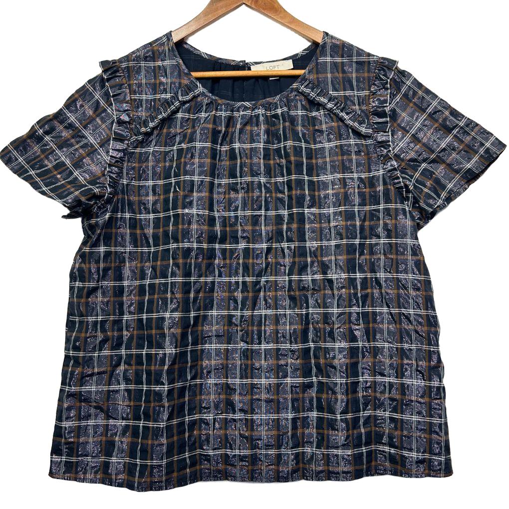LOFT Navy Cotton Top - Size XXL