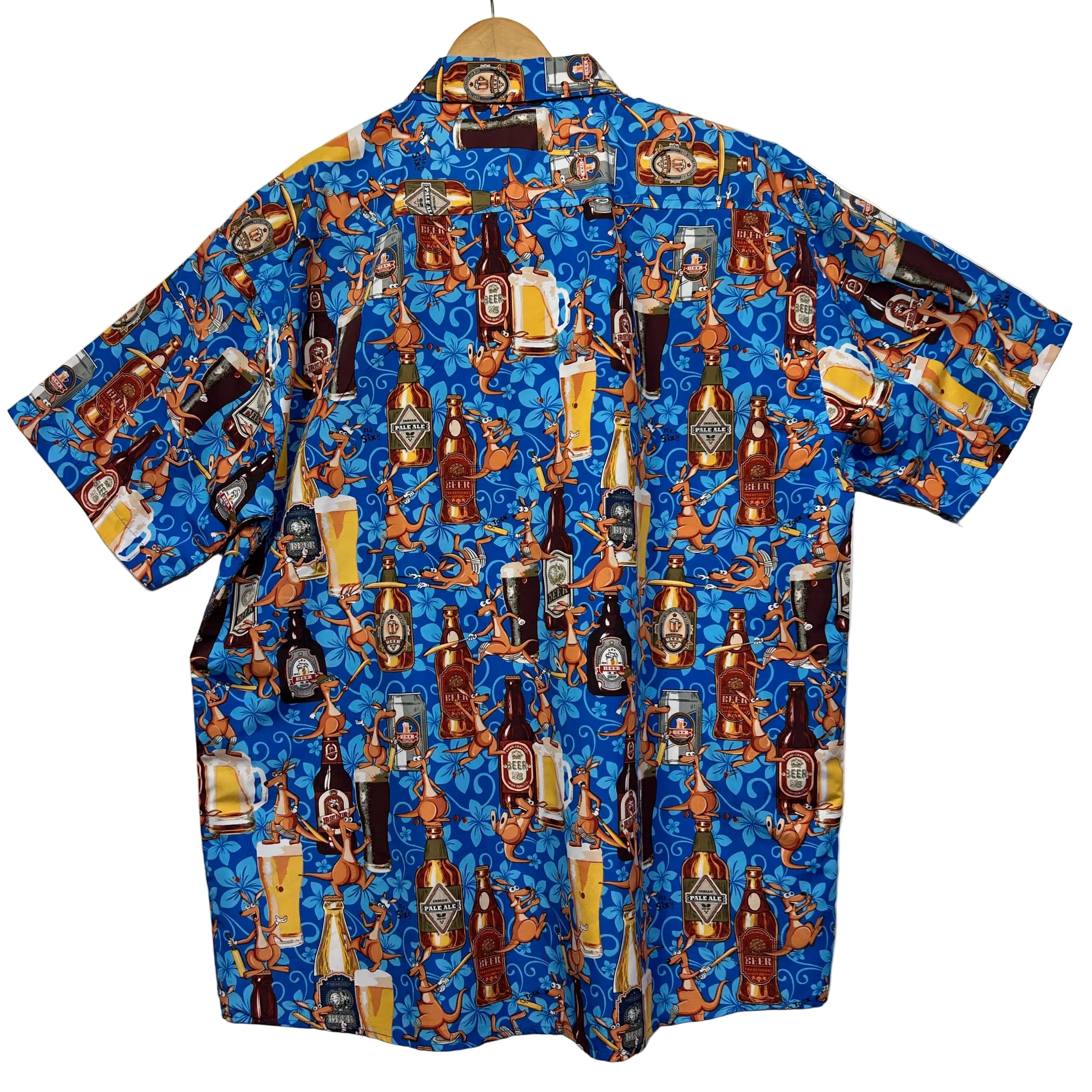 Lowes Blue Beer Aussie Short Sleeve Shirt - Size 2XL