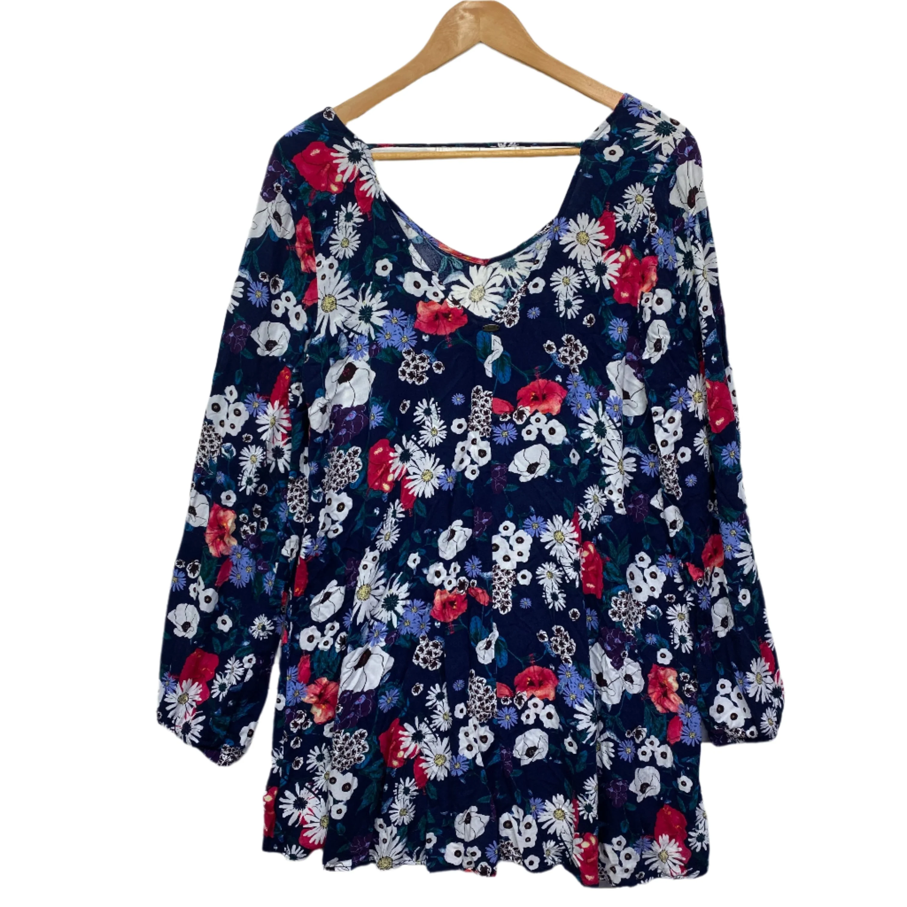 Mambo Top Size 14 Floral Long Sleeve Viscose - Image 2