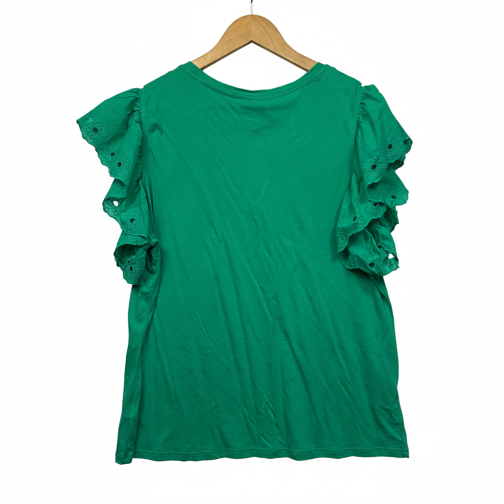 &me Green Embroidered Sleeve Top - Size XL - Image 2