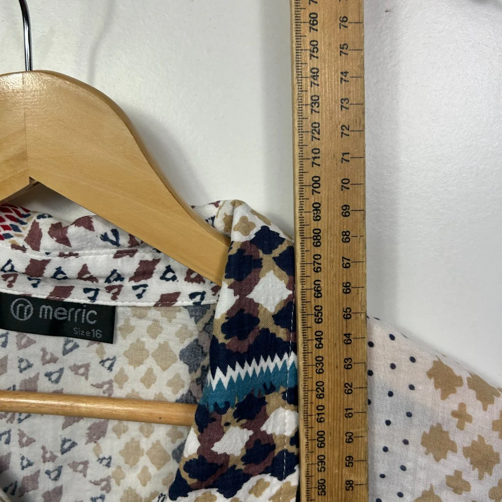 Merric Multicoloured Button Up Shirt - Size 16 - Image 6
