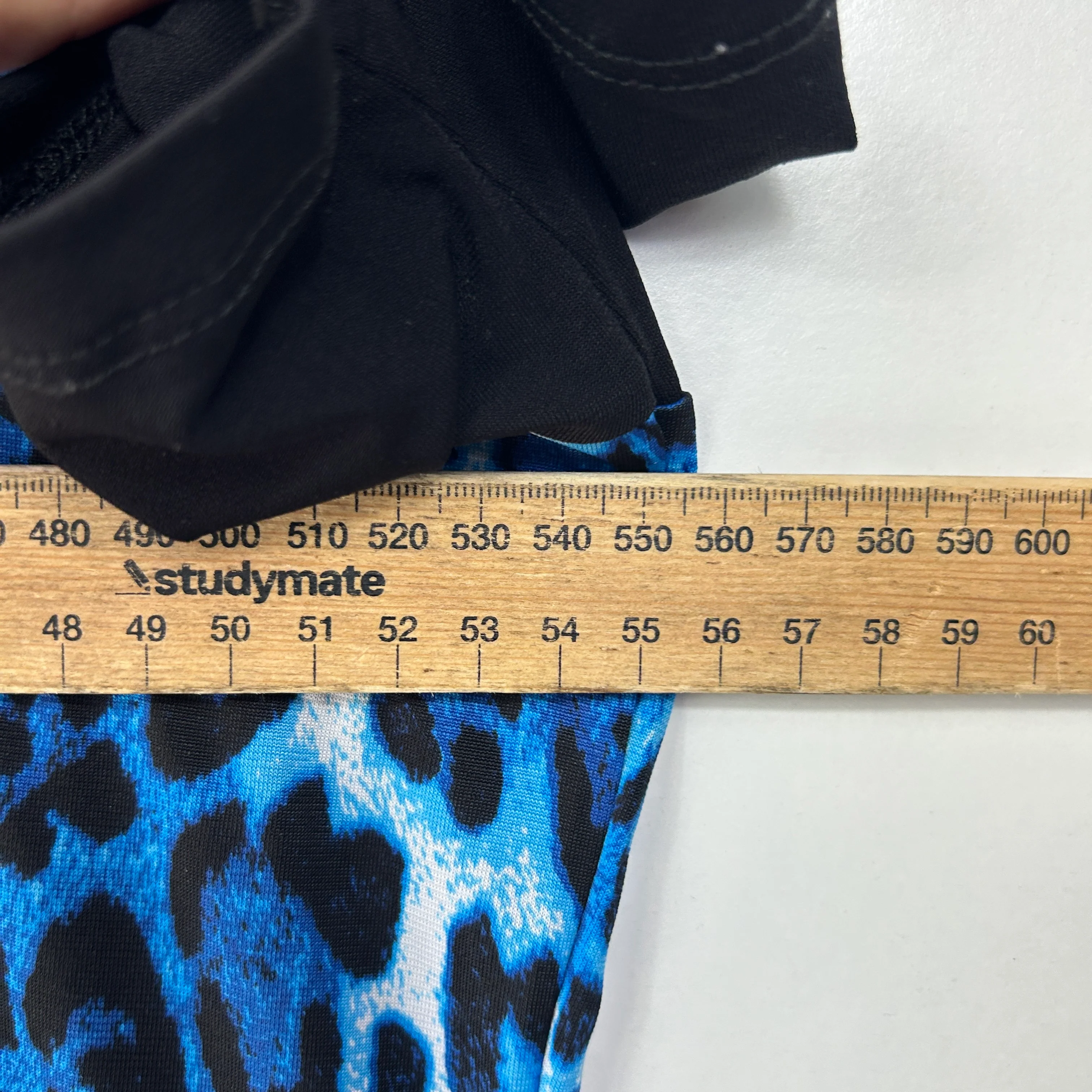 Millers Blue Black Leopard Print Top - Size 16 - Image 5