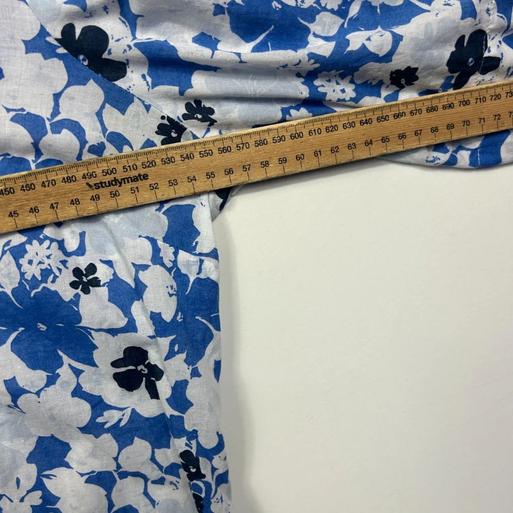 Millers Blue Cotton Floral Shirt - Size 14 - Image 7