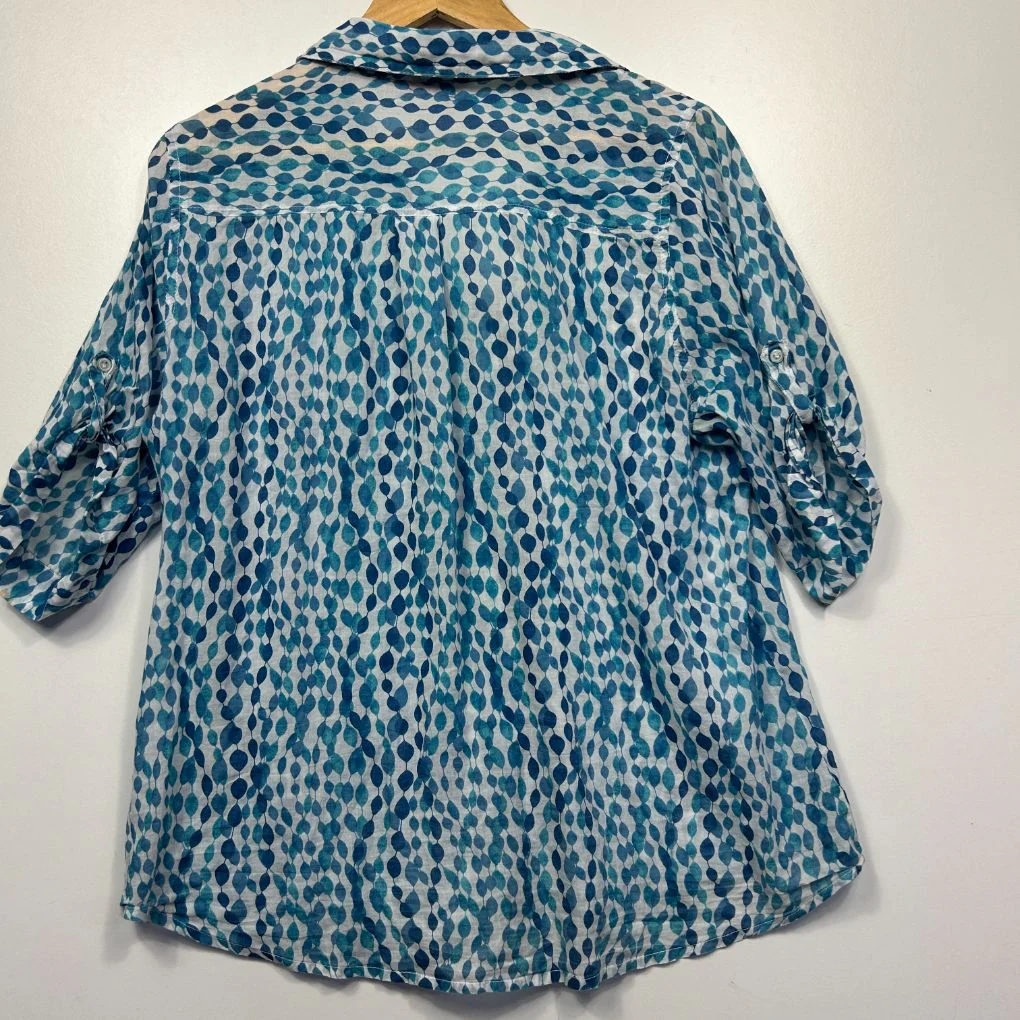 Millers Blue Cotton Shirt - Size 14 - Image 4