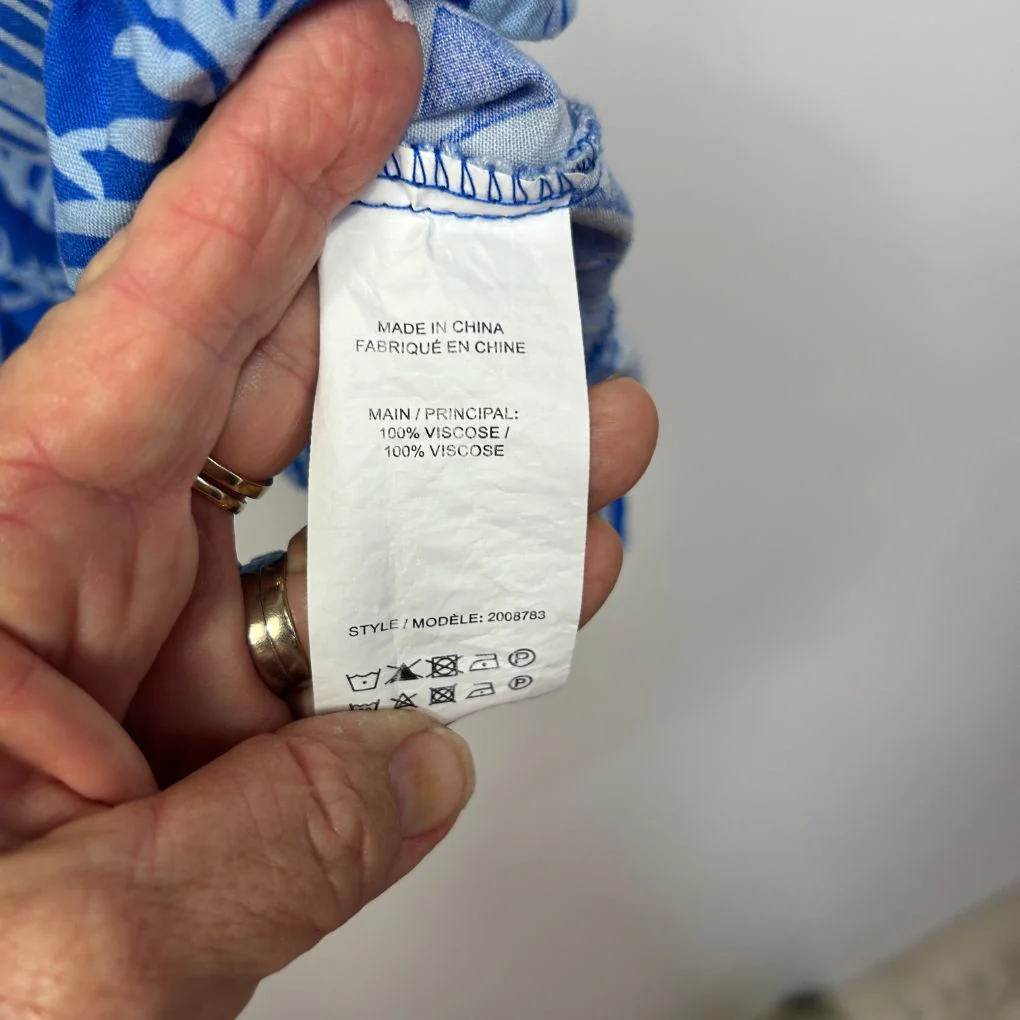 Millers Blue Palm Print Top - Size 18 - Image 3