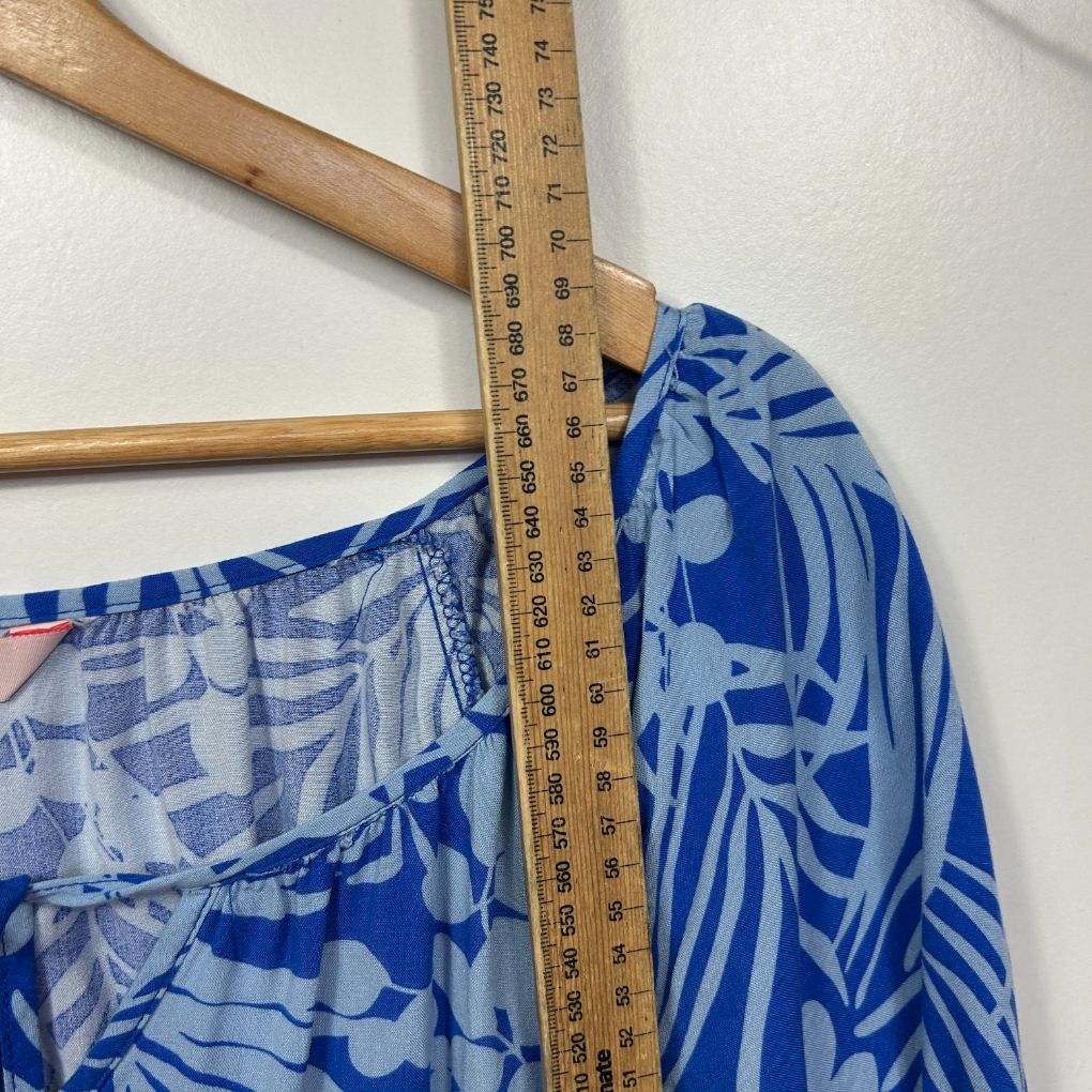 Millers Blue Palm Print Top - Size 18 - Image 5
