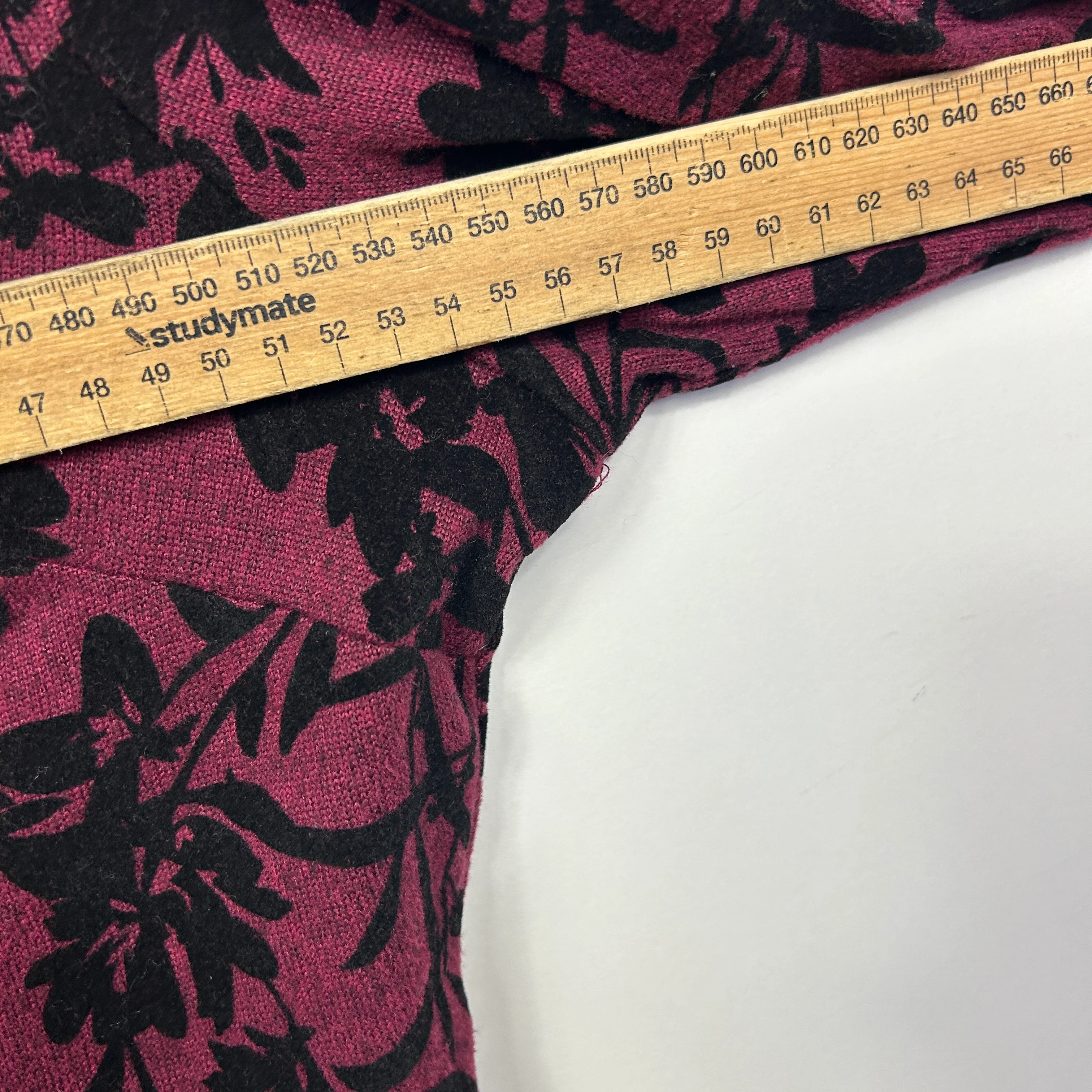 Millers Burgundy Floral Dress - Size 18 - Image 5