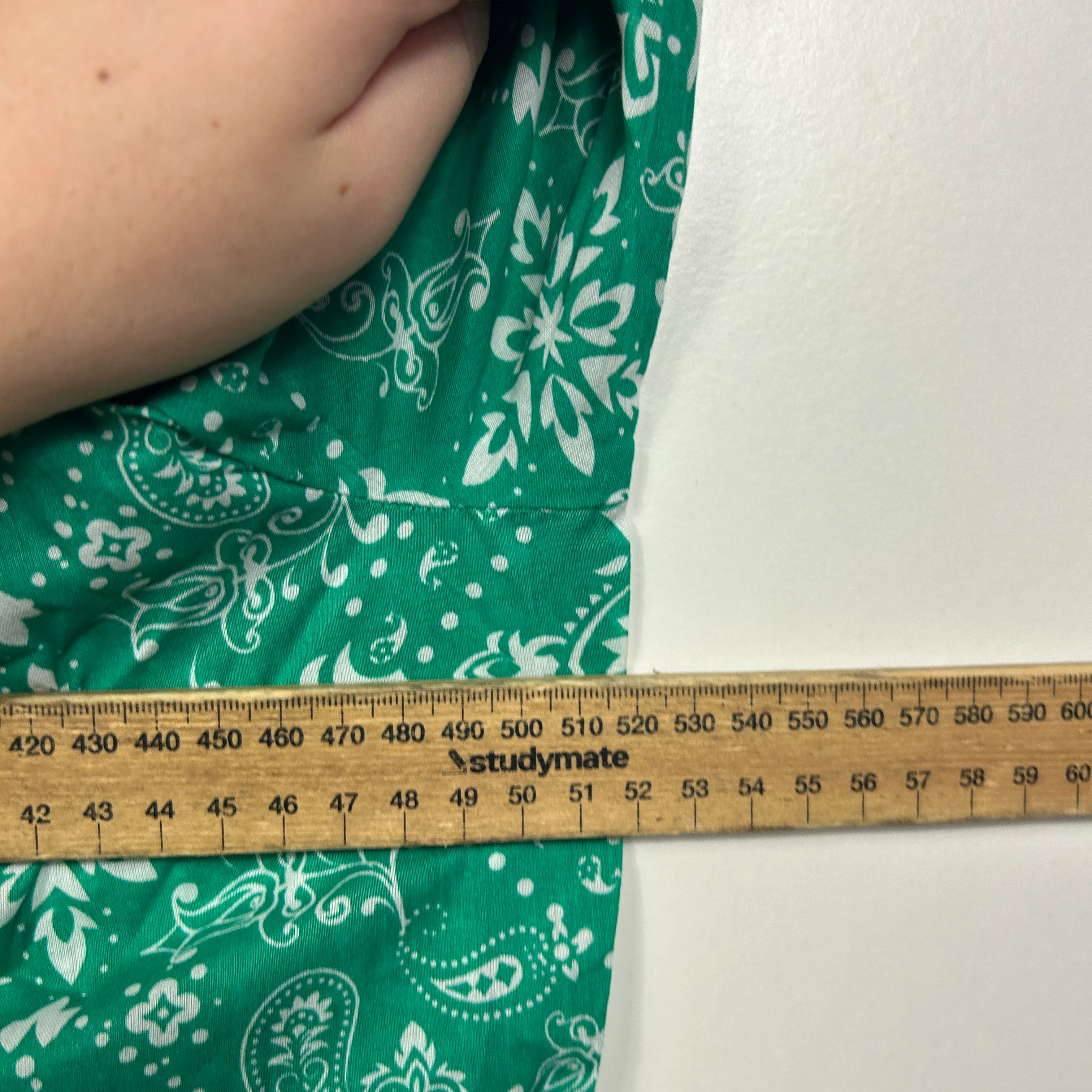 Millers Green Paisley Button Up Shirt - Size 14 - Image 6