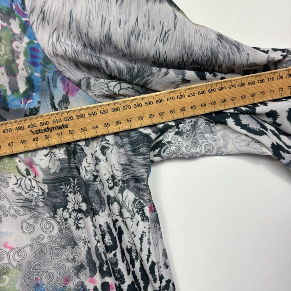Millers Grey Abstract Leopard Print Top - Size 18 - Image 6