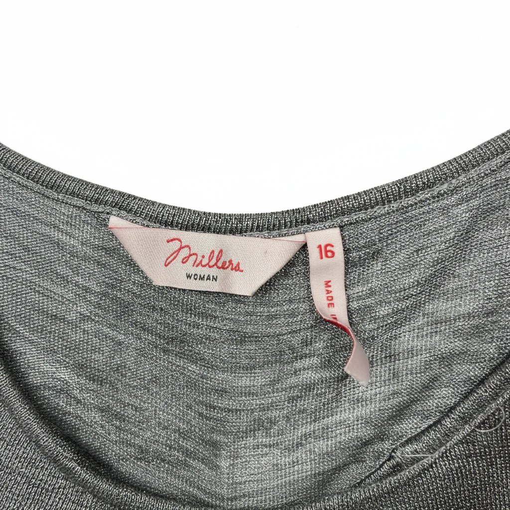 Millers Metallic Short Sleeve Top - Size 16 - Image 2