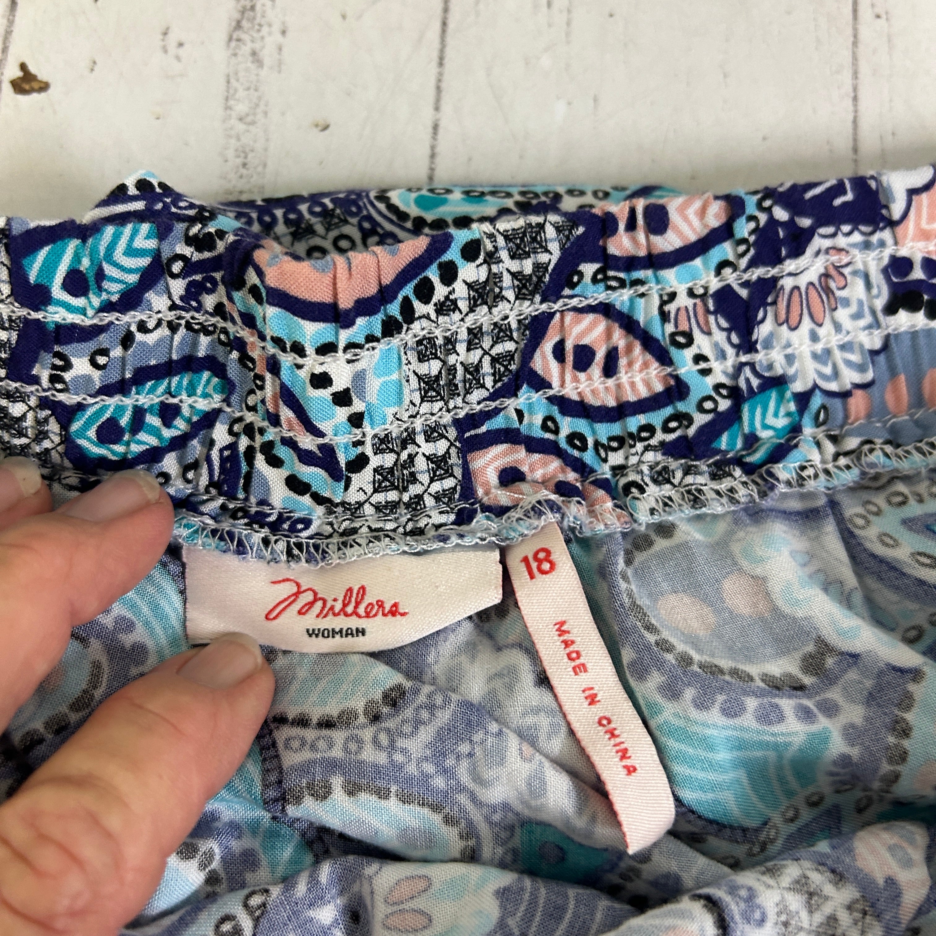 Millers Multicoloured Paisley Print Skirt - Size 18 - Image 2