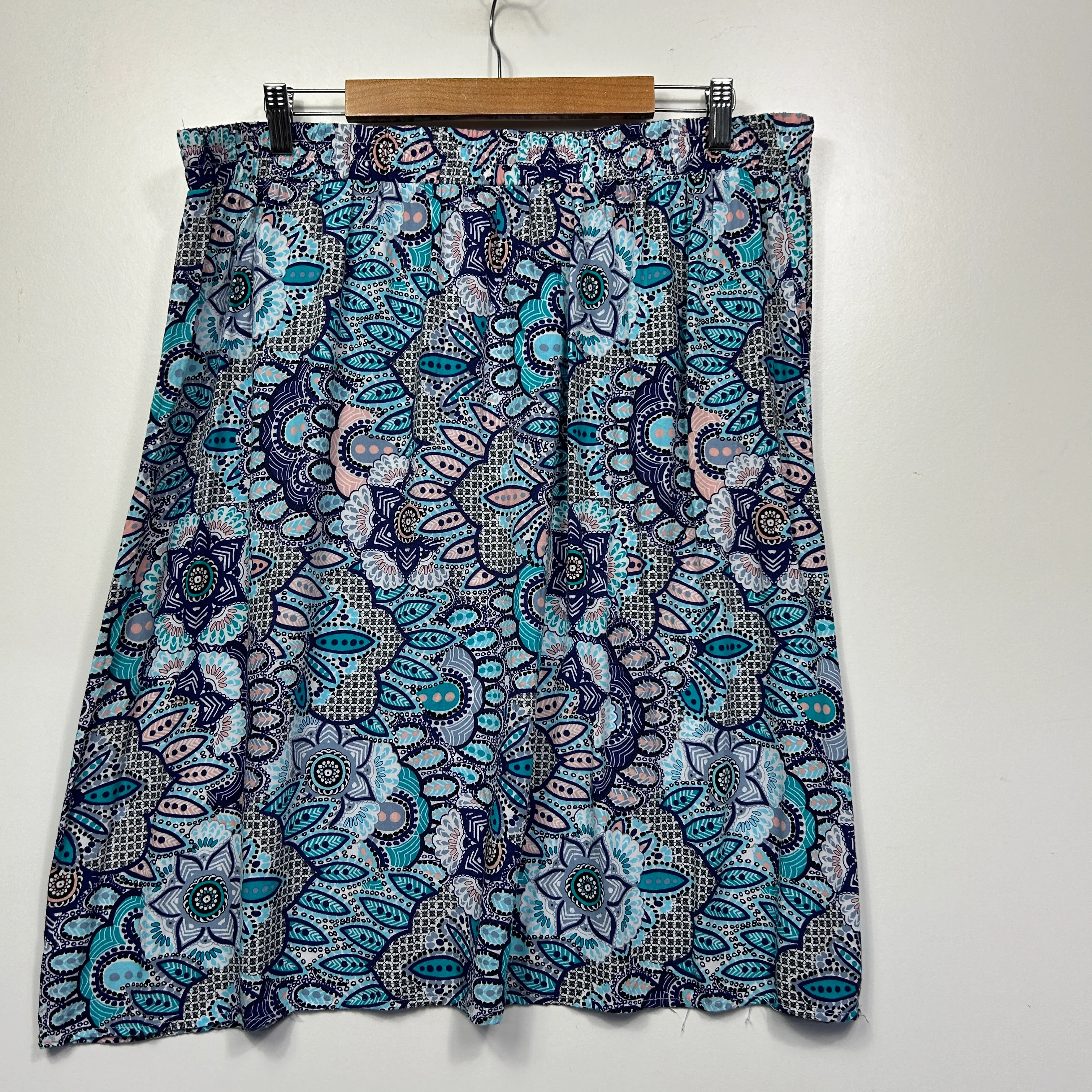 Millers Multicoloured Paisley Print Skirt - Size 18 - Image 4