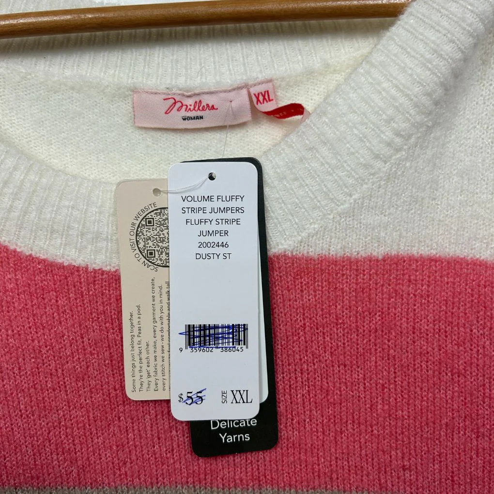 Millers Multicoloured Stripe Jumper - Size 2XL - Image 4