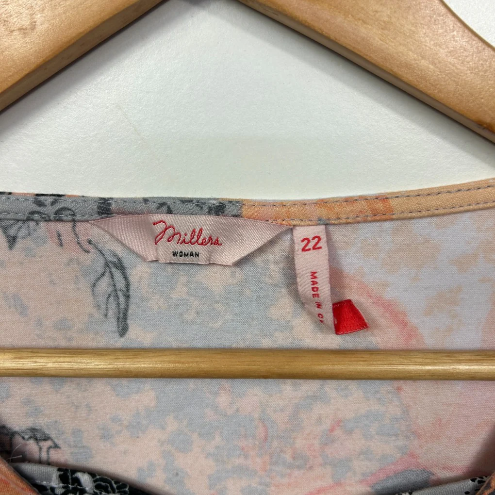 Millers Multicoloured Top - Size 22 - Image 2