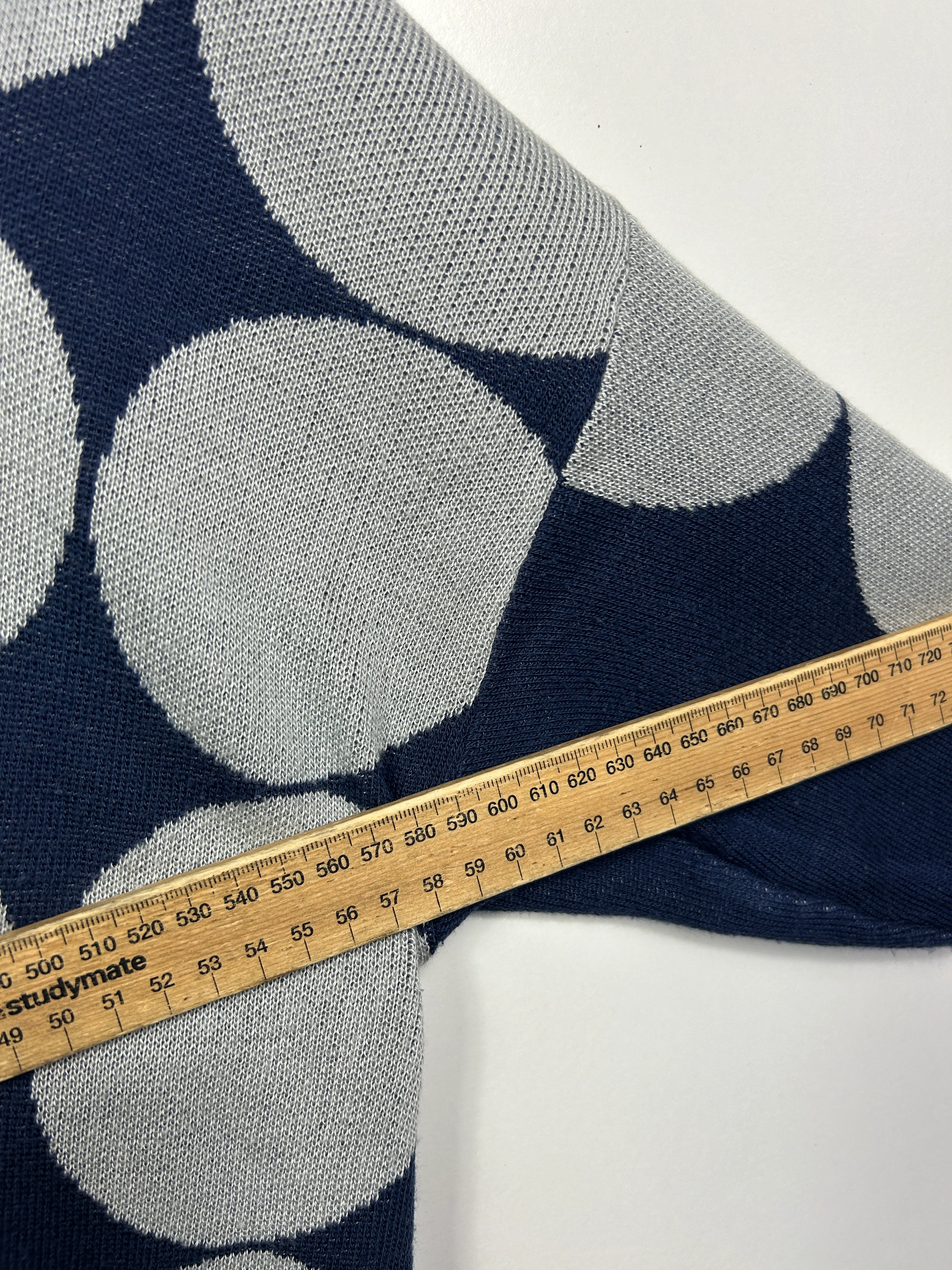 Millers Navy Blue and White Polka Dot Cardigan - Size L - Image 5