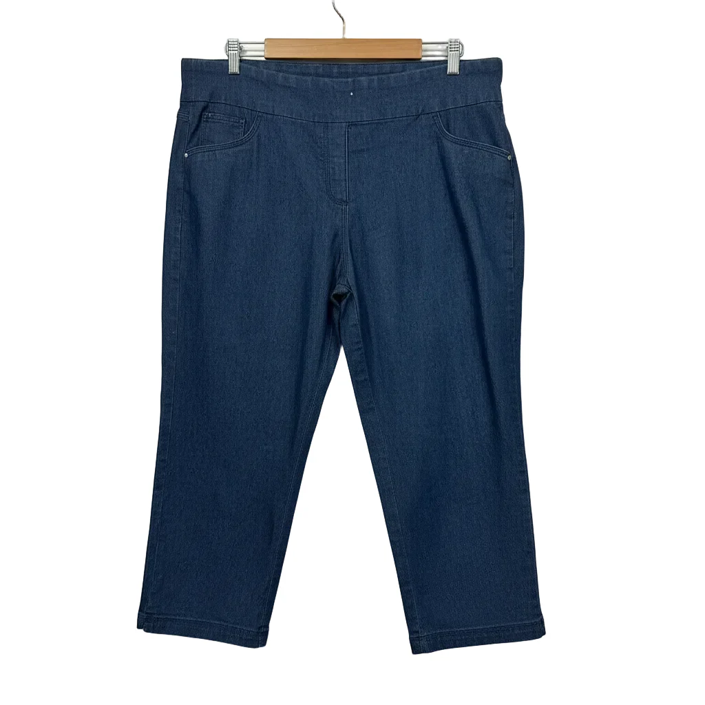 Millers Navy Denim Capri Pants - Size 16
