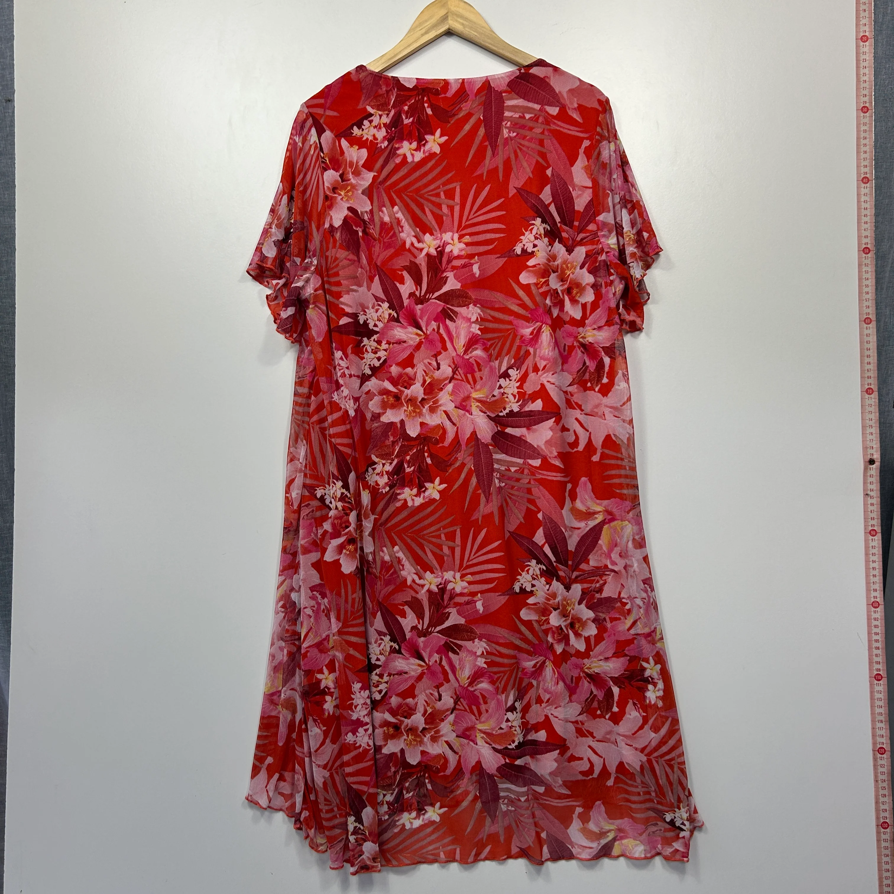 Millers Orange Tropical Floral Print Dress - Size 18 - Image 6