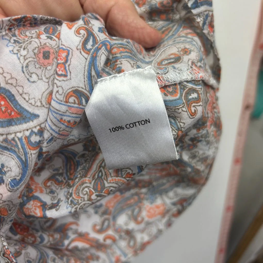 Millers Paisley Button Up Cotton Shirt - Size 16 - Image 3