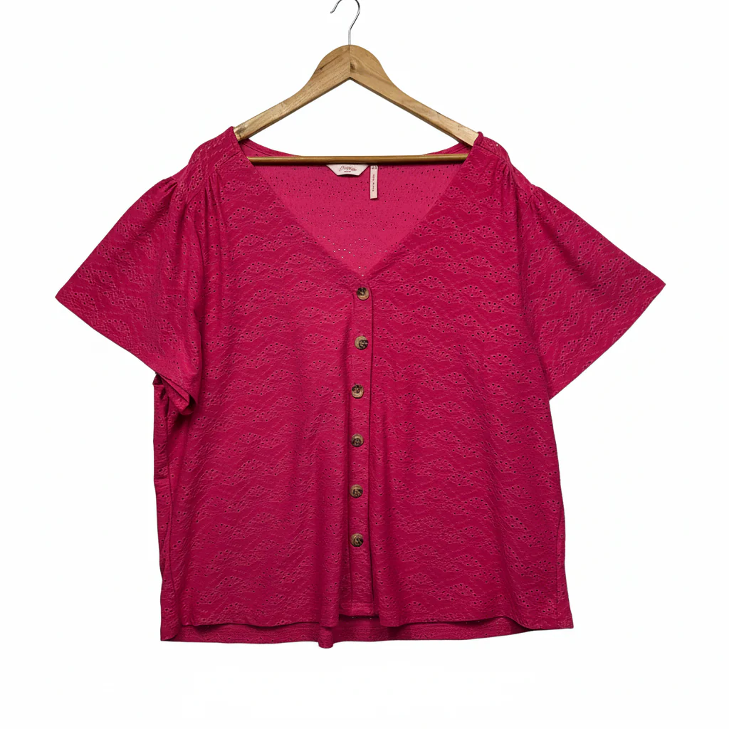 Millers Pink Broderie Anglaise Top - Size 22