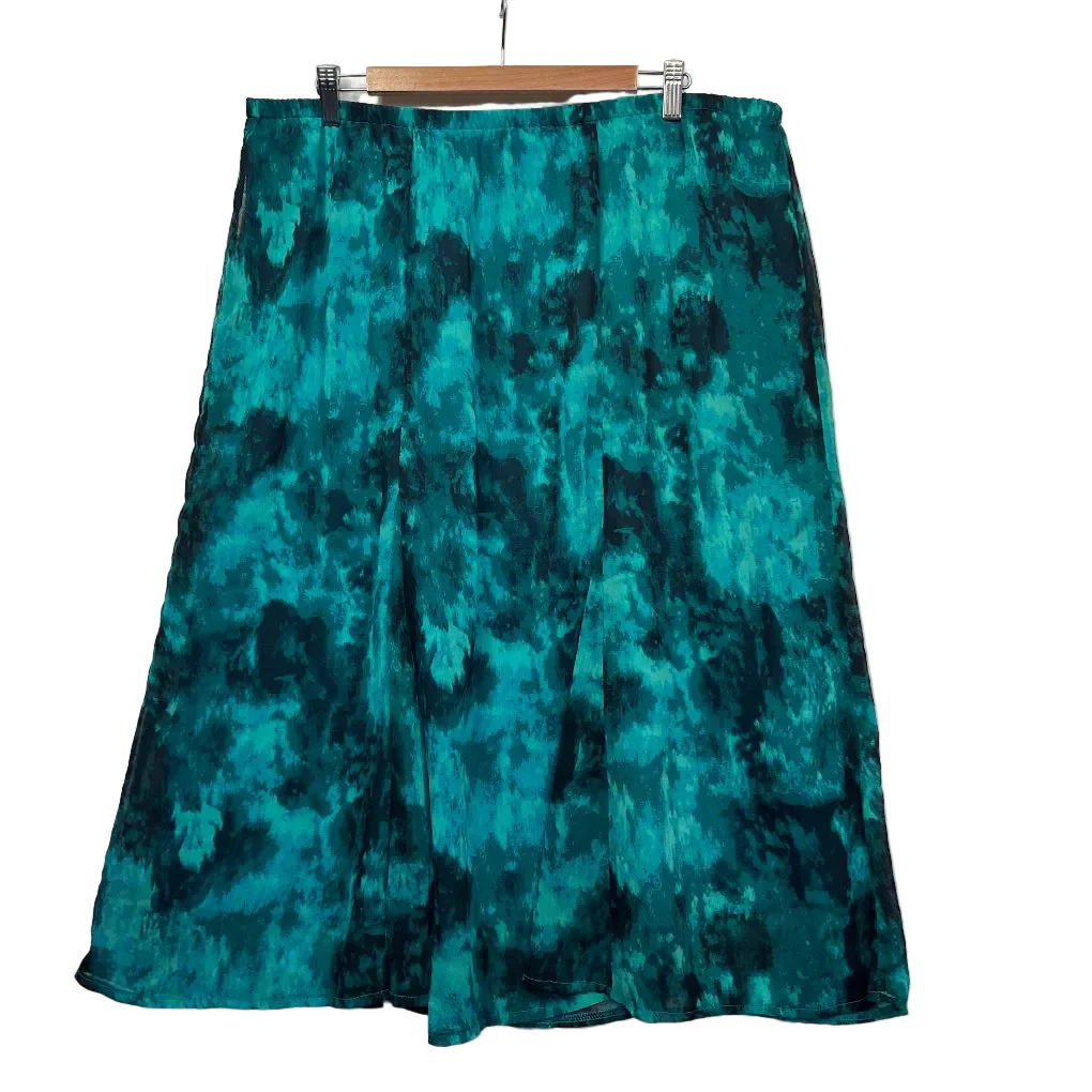 Millers Teal Midi Skirt - Size 20