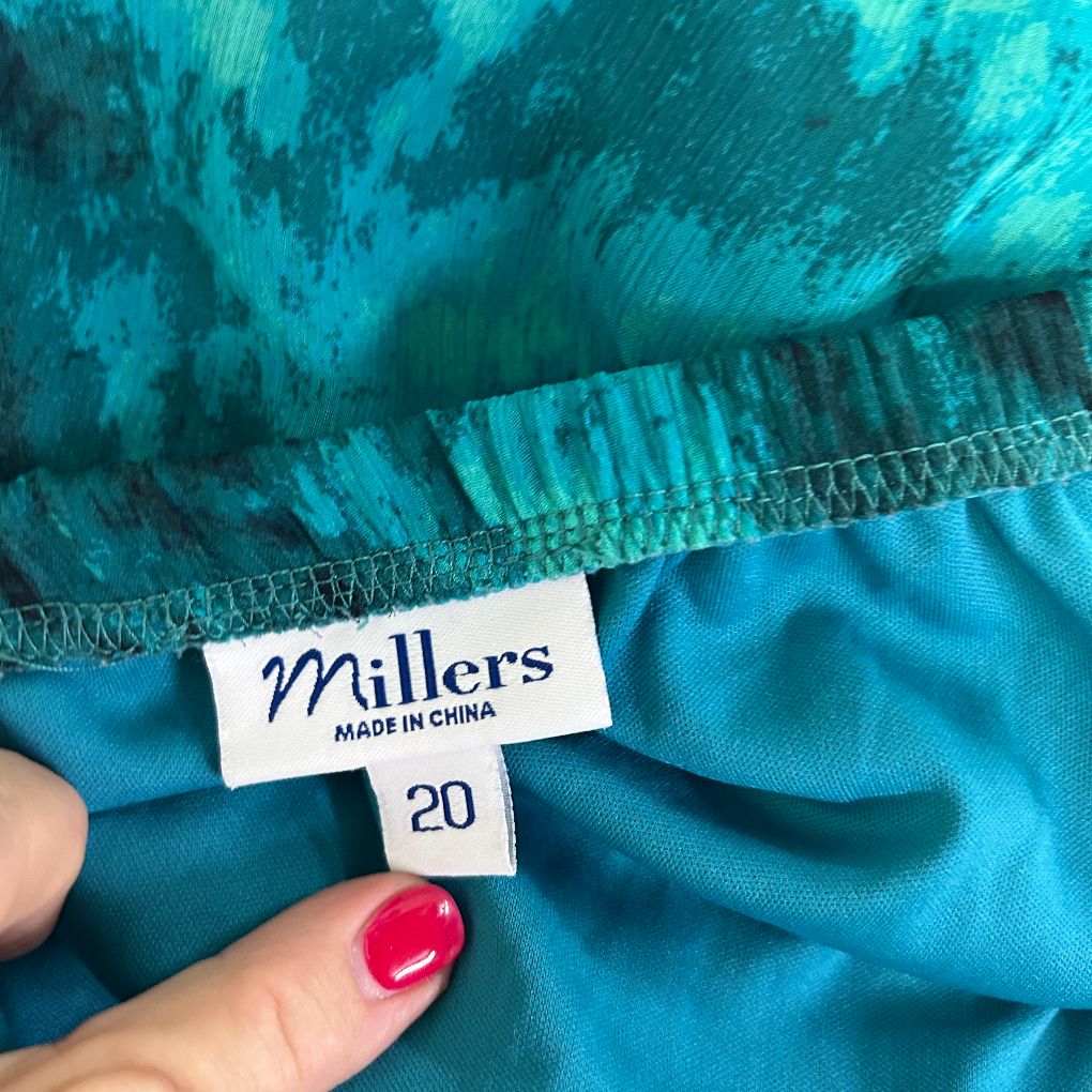 Millers Teal Midi Skirt - Size 20 - Image 3