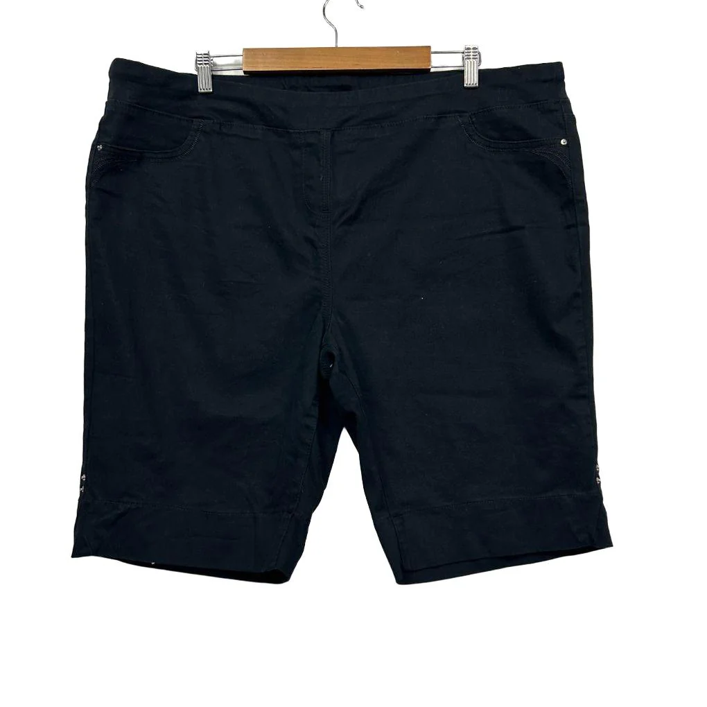 Millers Woman Black Bermuda Shorts - Size 22