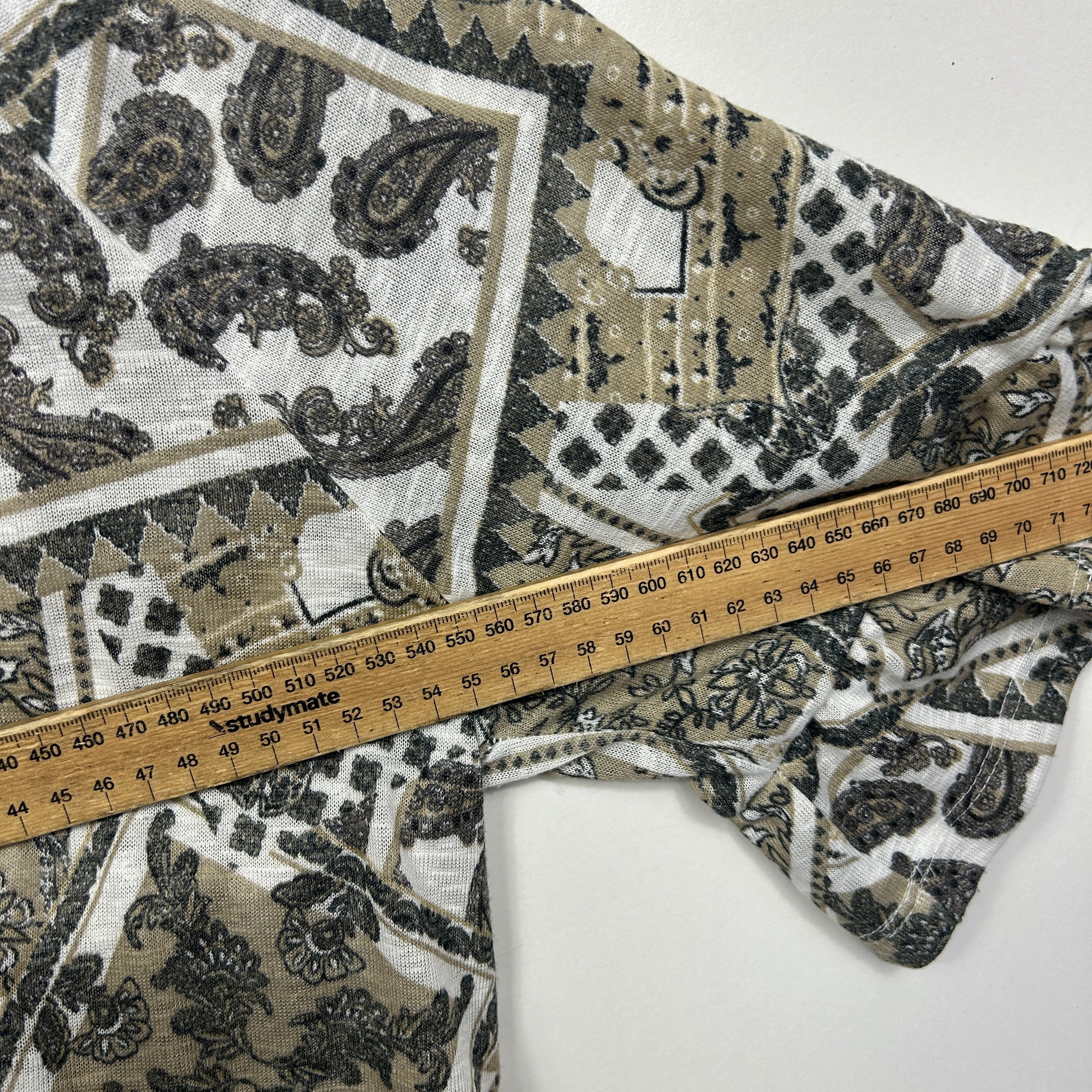 Millers Grey White and Black Patchwork Print Top - Size 18 - Image 5