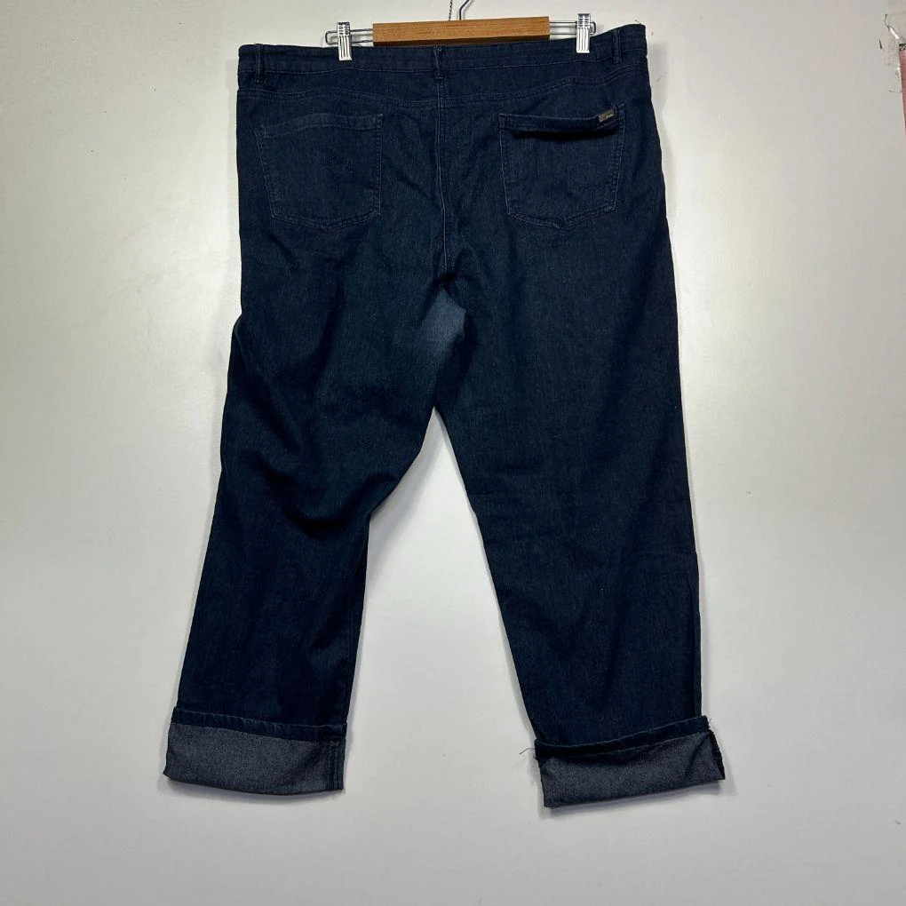 Millers Woman Navy Cropped Roll Hem Jeans - Size 20 - Image 5