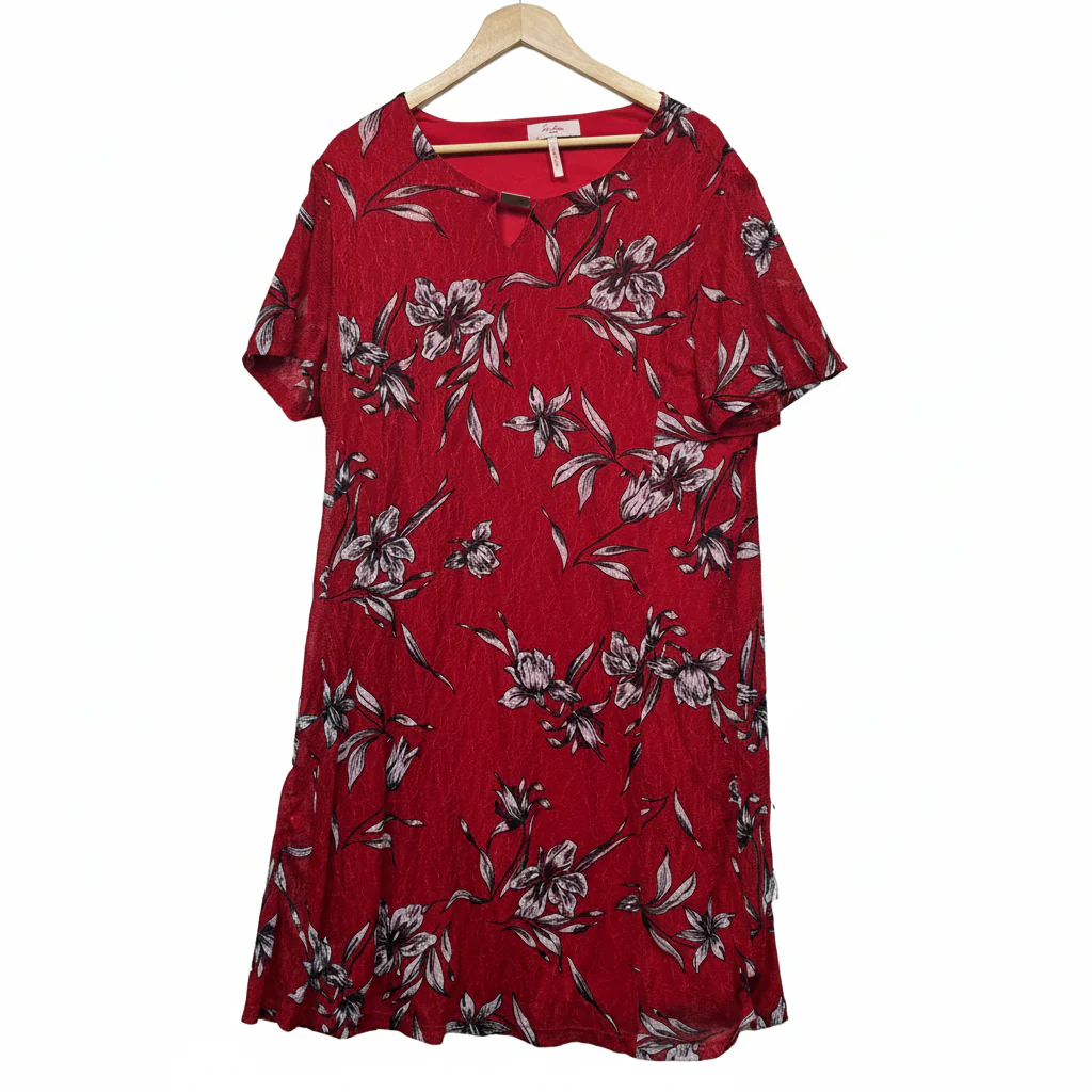 Millers Woman Red Floral Print Dress - Size 22