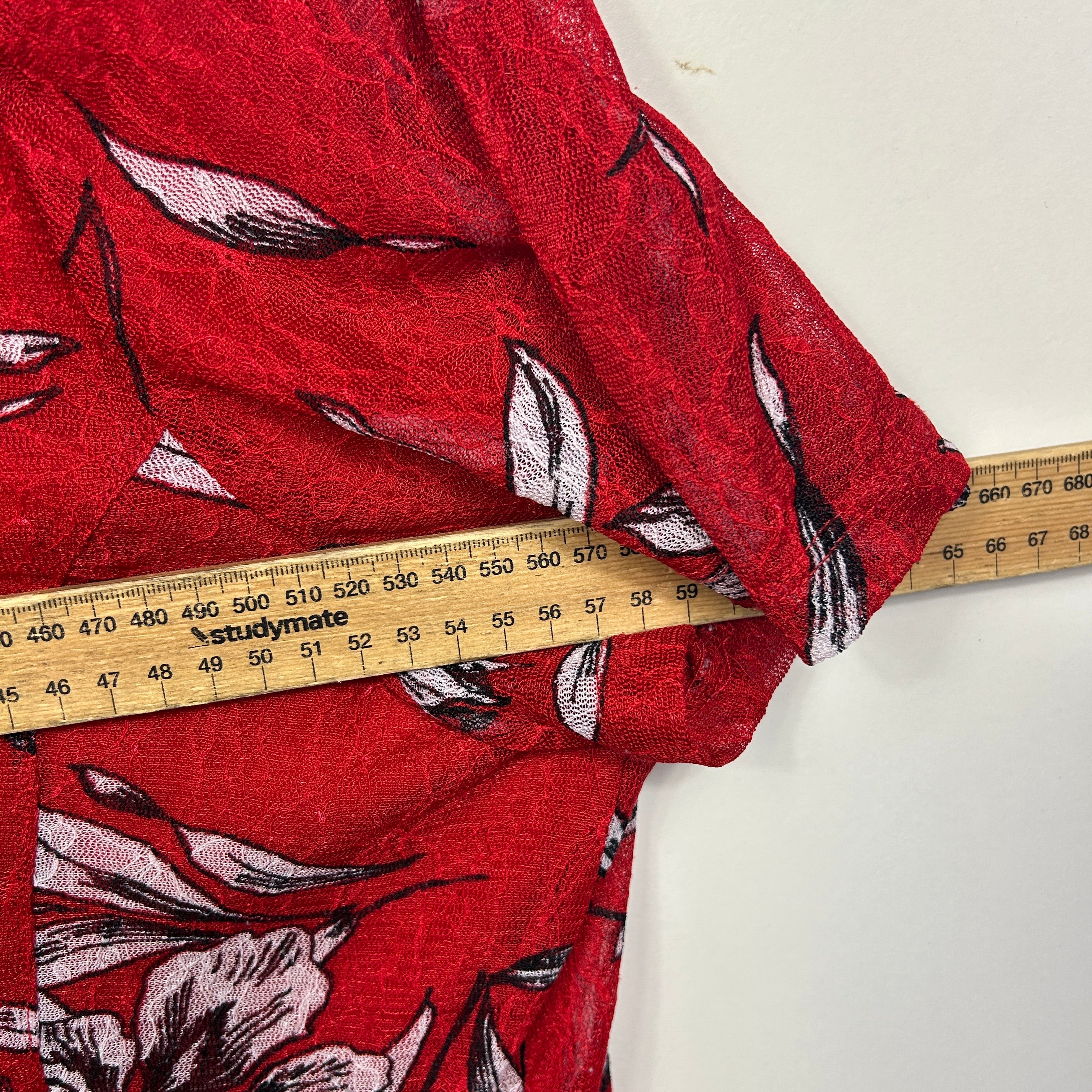 Millers Woman Red Floral Print Dress - Size 22 - Image 5