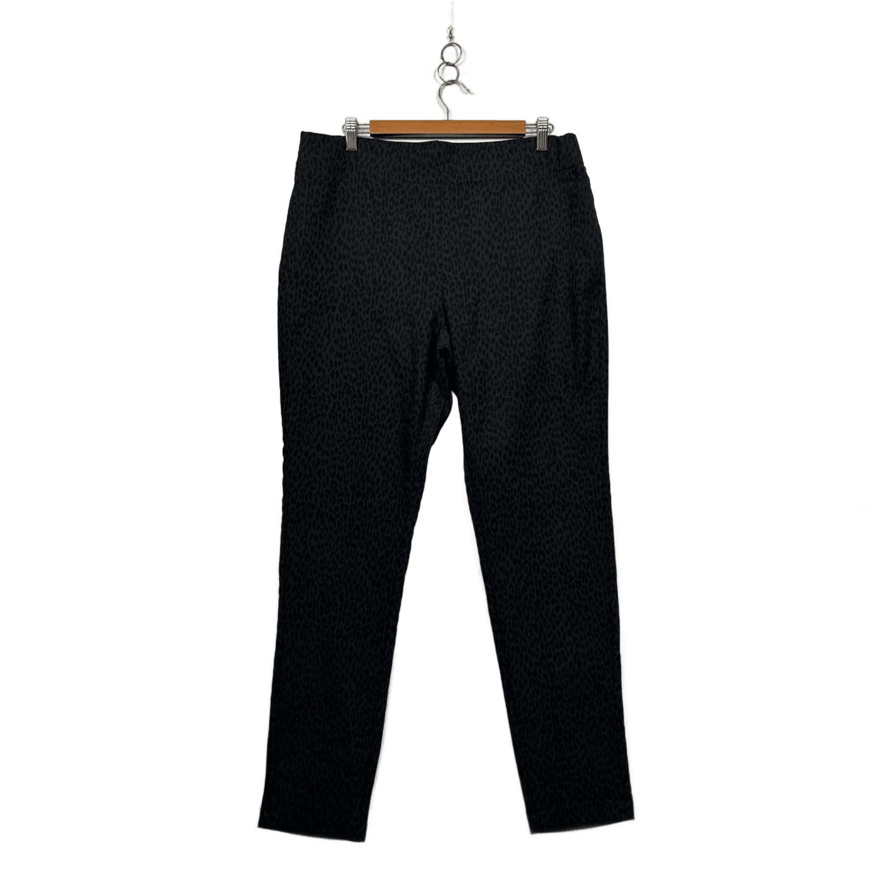 Millers Womens Black Animal Print Slim Leg Stretch Trousers Pants Size 16