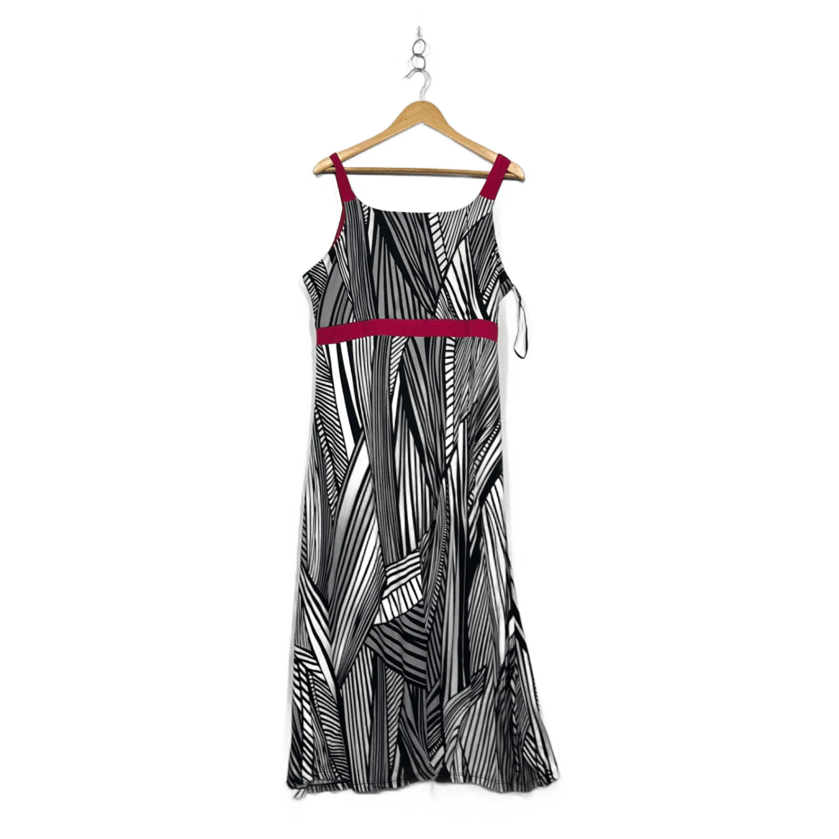 Millers Womens Black White Red Sleeveless Maxi Size 18 Dress - Image 2