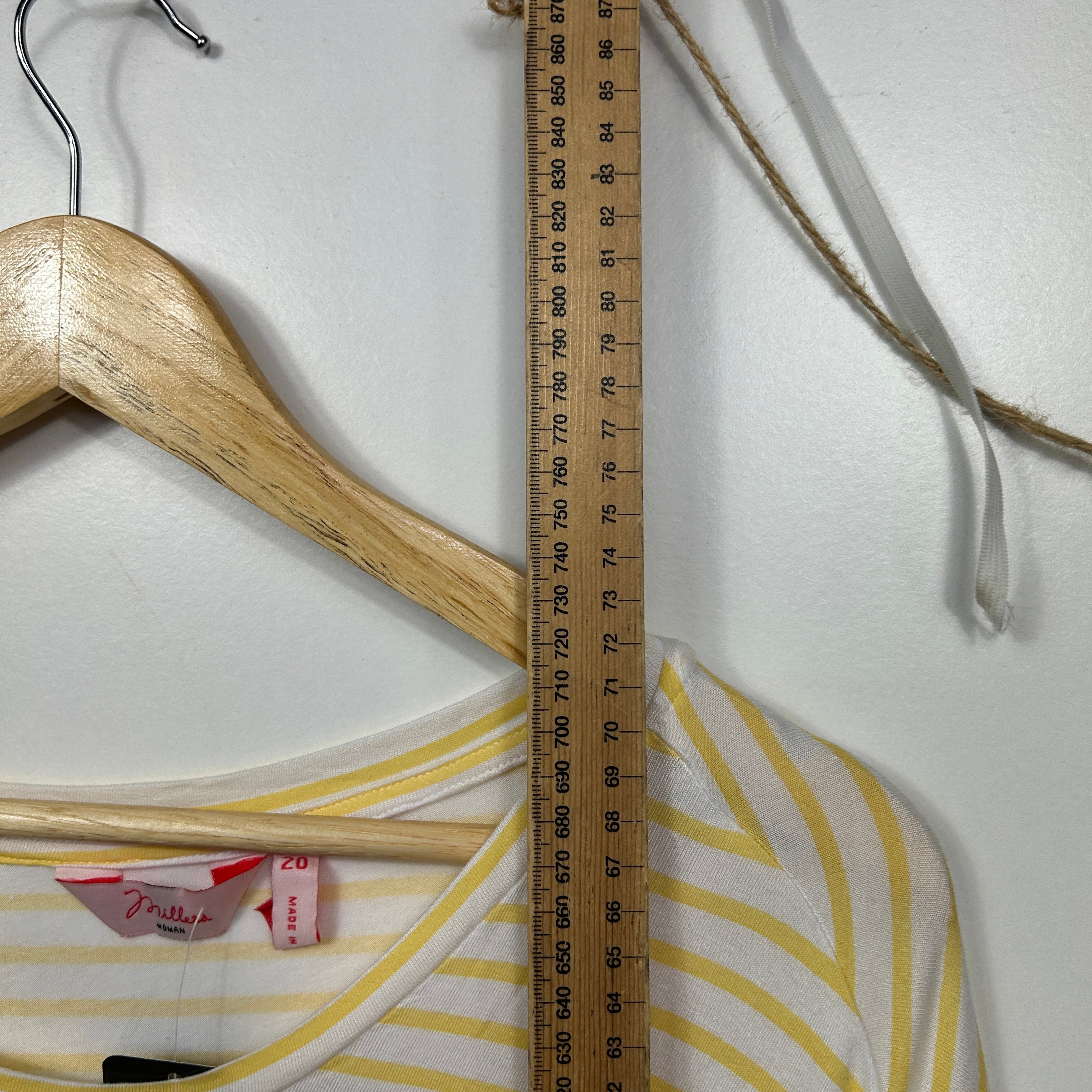 Millers Yellow White Striped Casual Top - Size 20 - Image 7