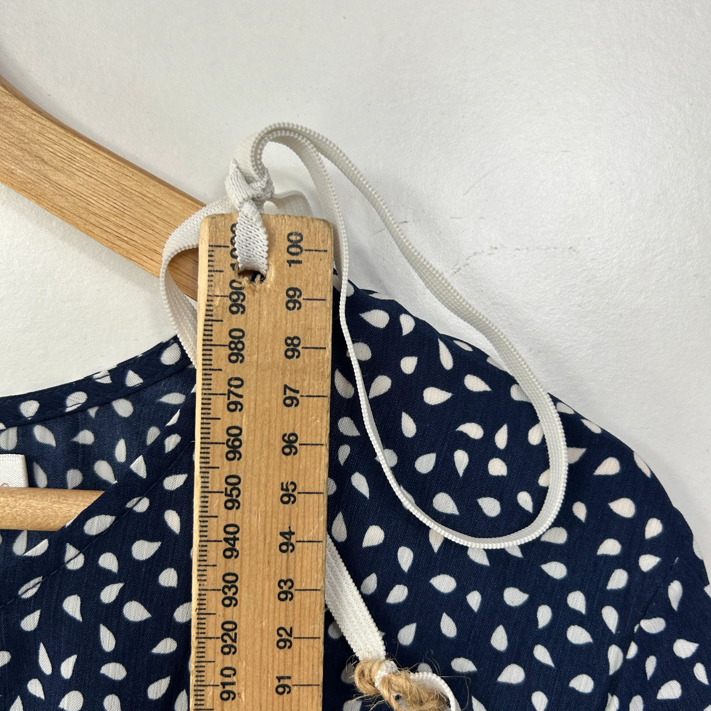 Miracle Navy White Spotted Dress - Size 16 - Image 6
