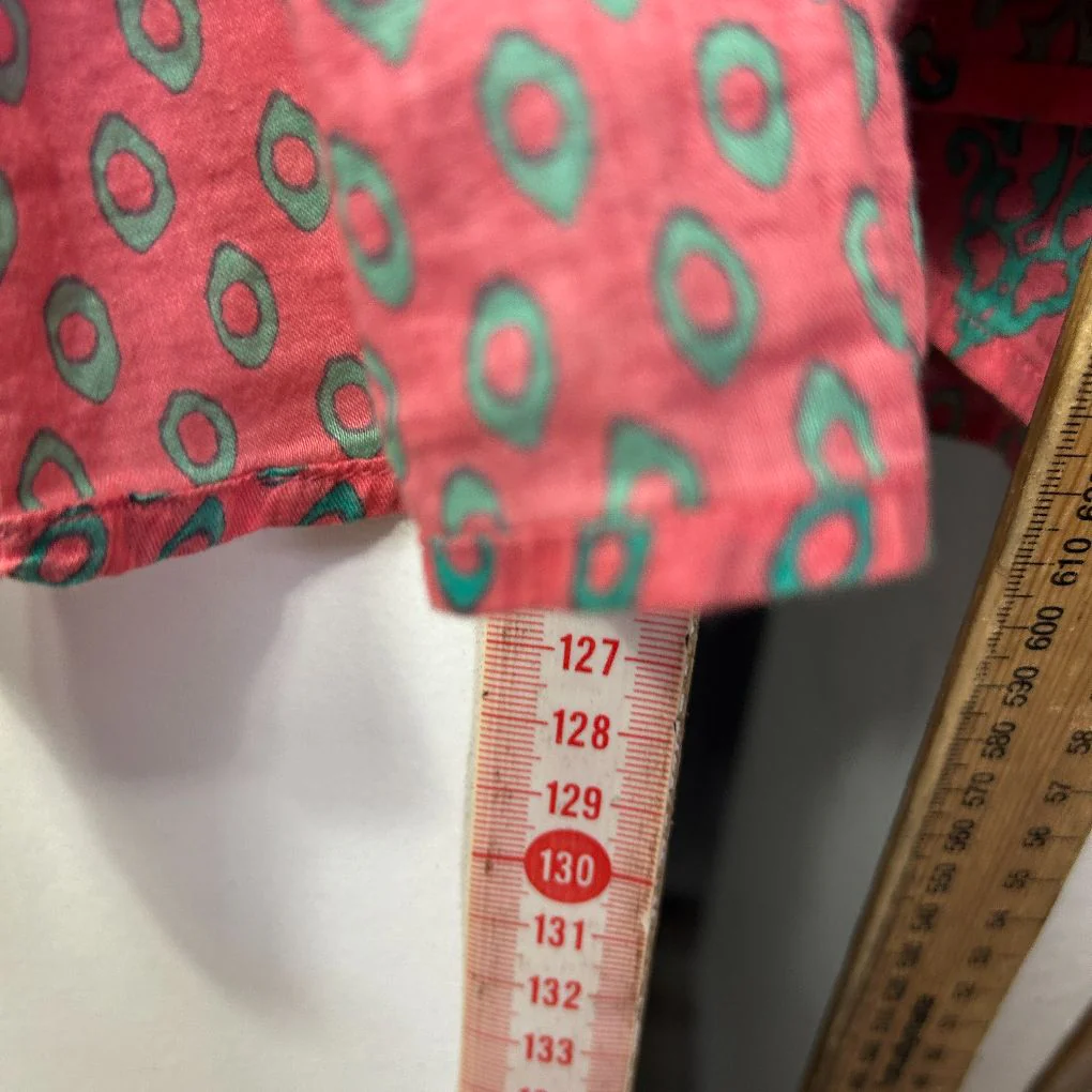Mozaic Pink Geometric Cotton Maxi Dress - Size XL - Image 5