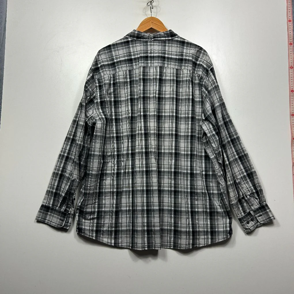 Mr Big Grey Plaid Cotton Shirt - Size 4XL - Image 4