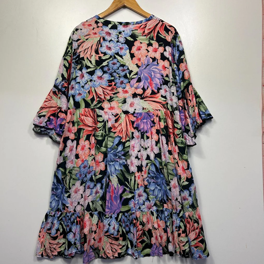 Jaase Multicoloured Floral Dress - Size 16 - Image 3