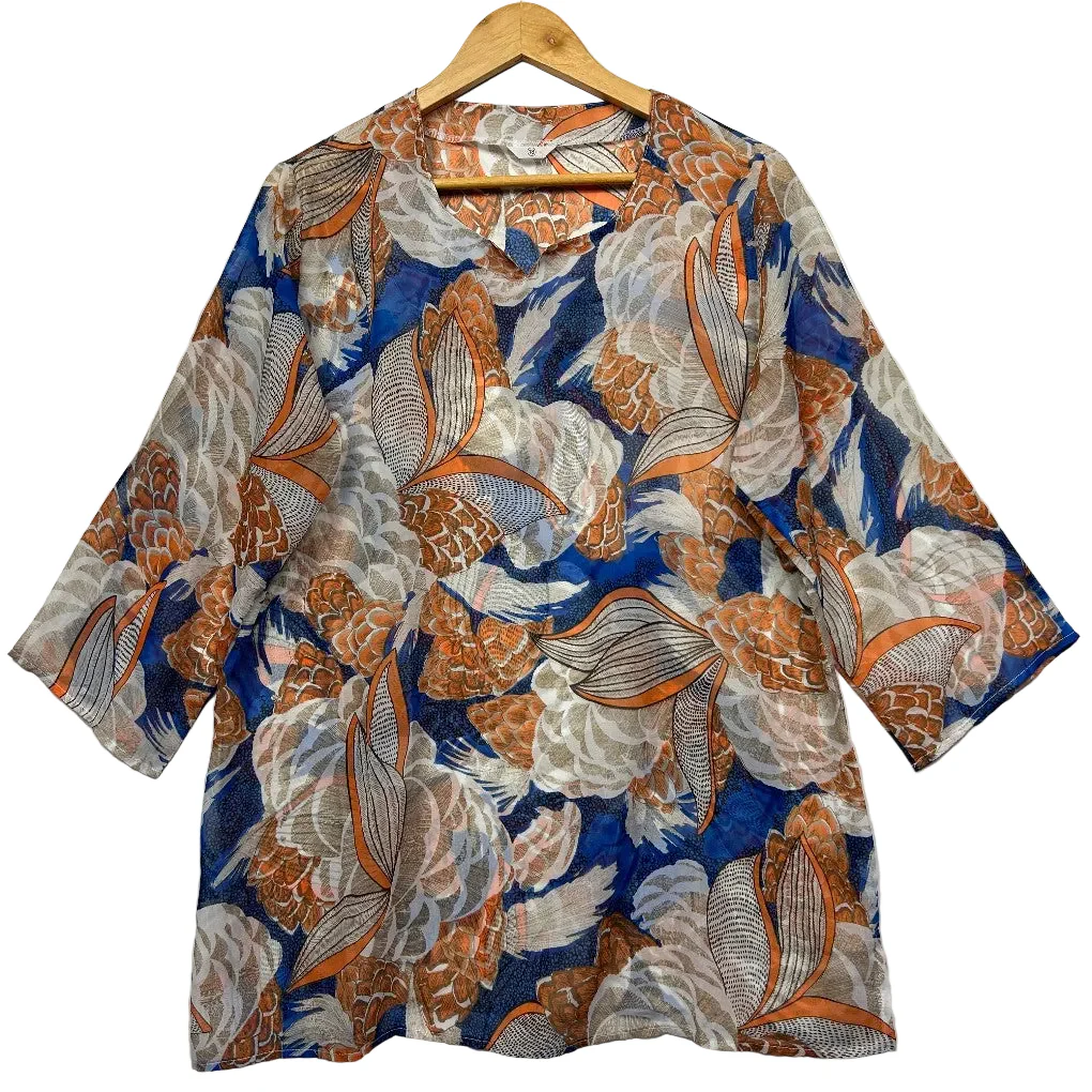 Multicoloured Floral Top - Size 18