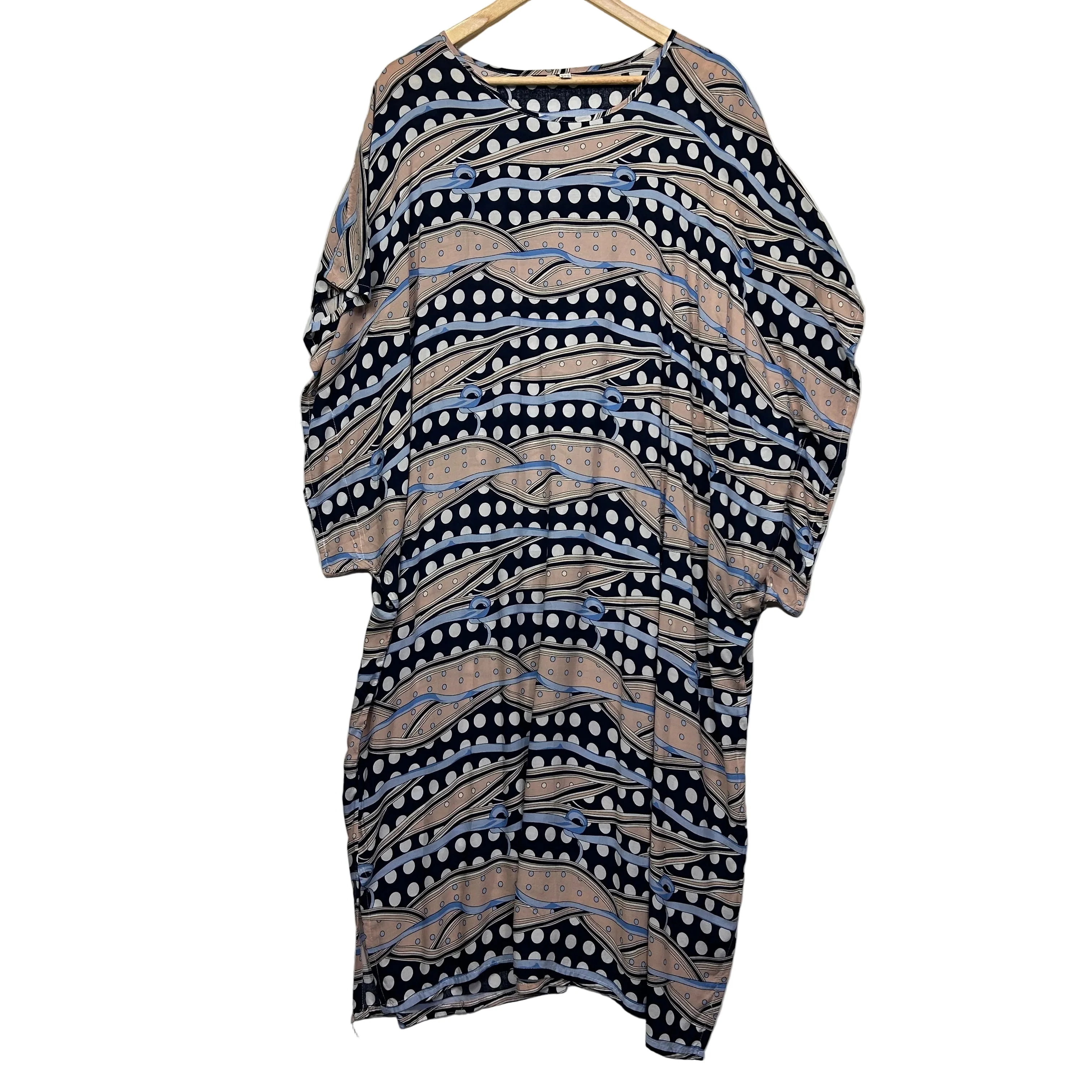 Multicoloured Printed Kaftan Dress - One Size