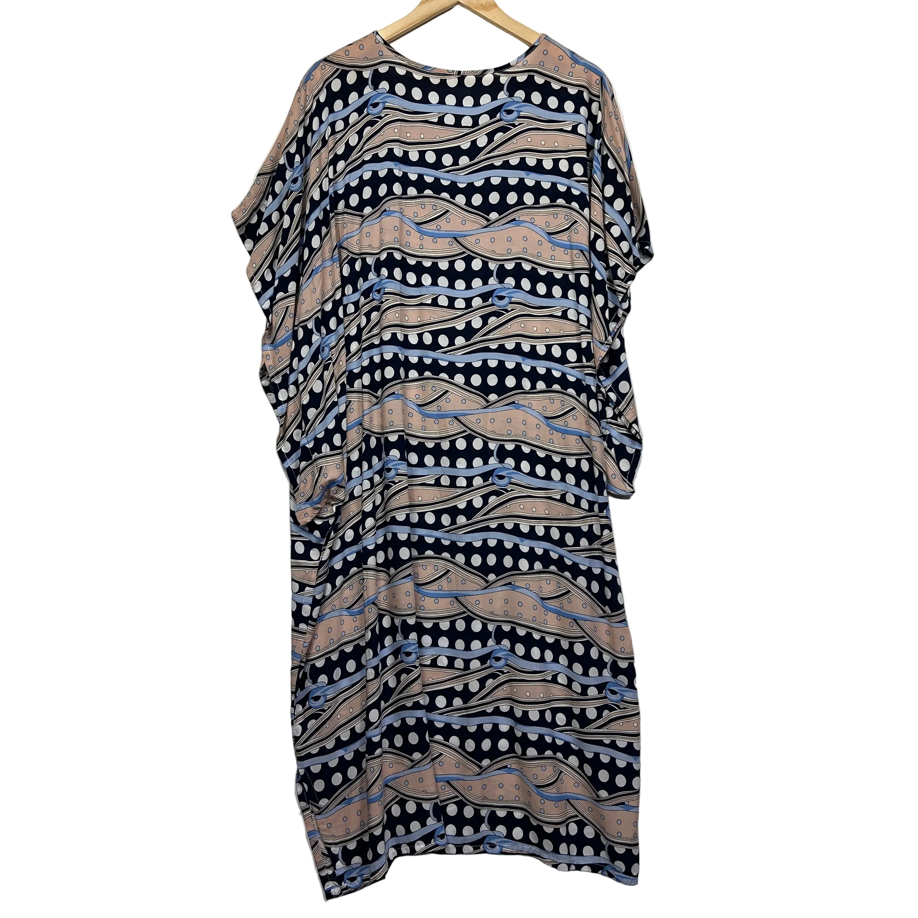 Multicoloured Printed Kaftan Dress - One Size - Image 2