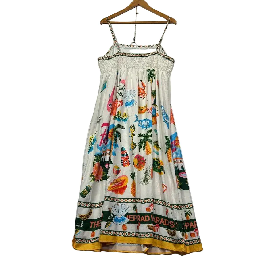 Multicoloured Tropical Print Maxi Dress - Size XXL - Image 3